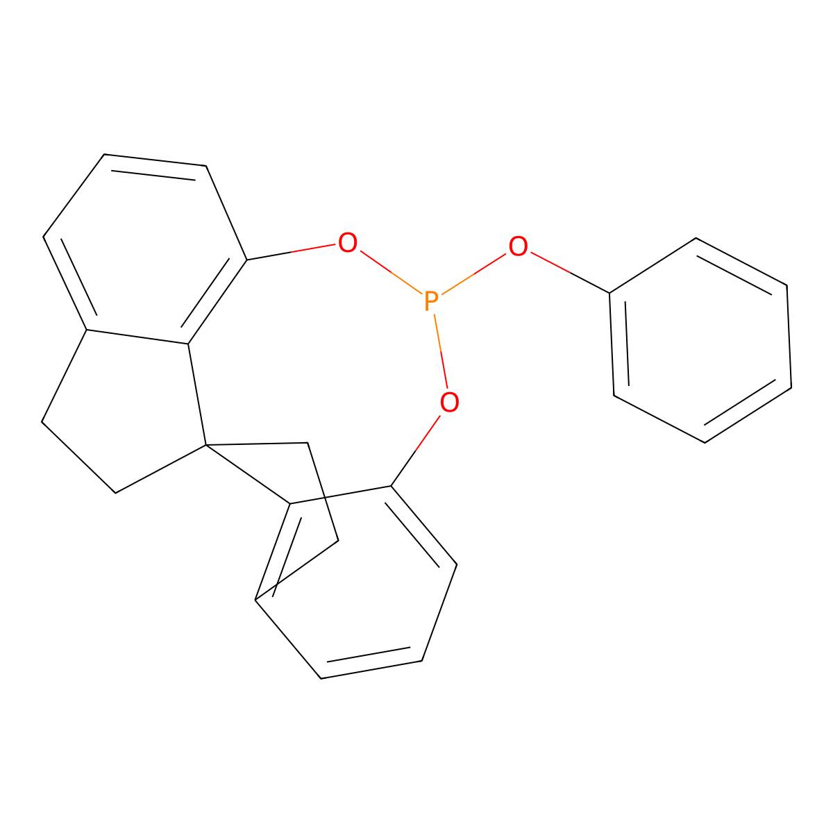 (11aR)-10,11,12,13-tetrahydrodiindeno[7,1-de:1',7'-fg][1,3,2]dioxaphosphocin-5-phenoxy , (R)-ShiP molecular structure, CAS 656233-53-3