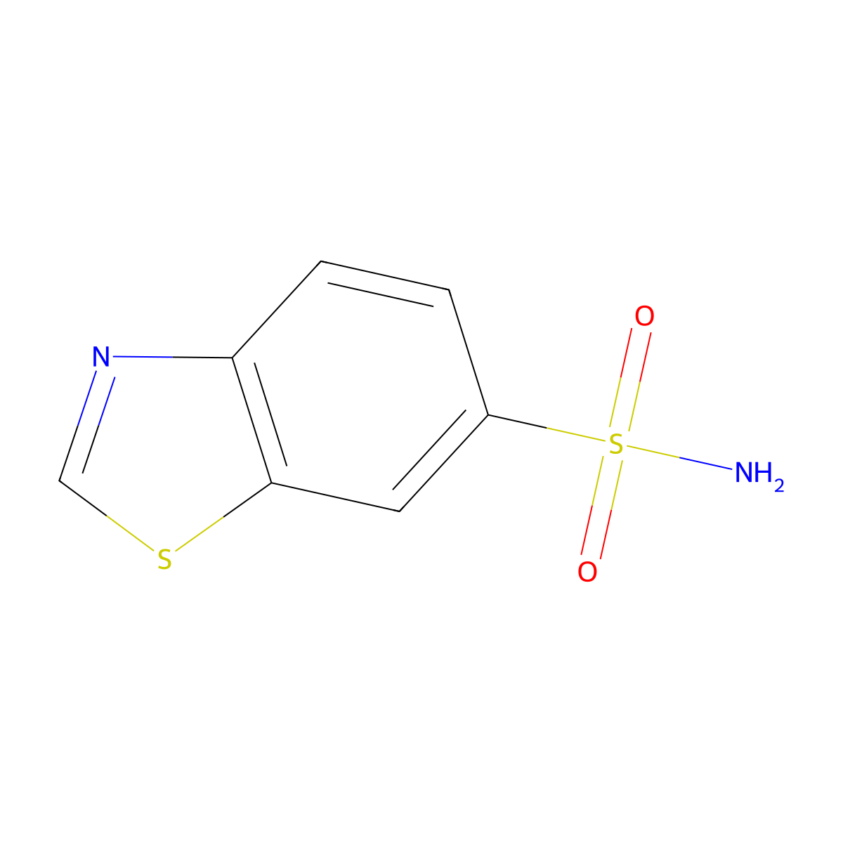 1,3-Benzothiazole-6-sulfonamide molecular structure, CAS 656236-38-3
