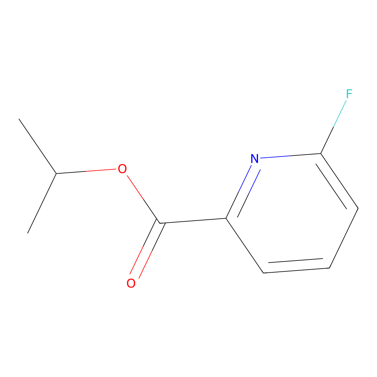 Propan-2-yl 6-fluoropyridine-2-carboxylate molecular structure, CAS 656239-36-0