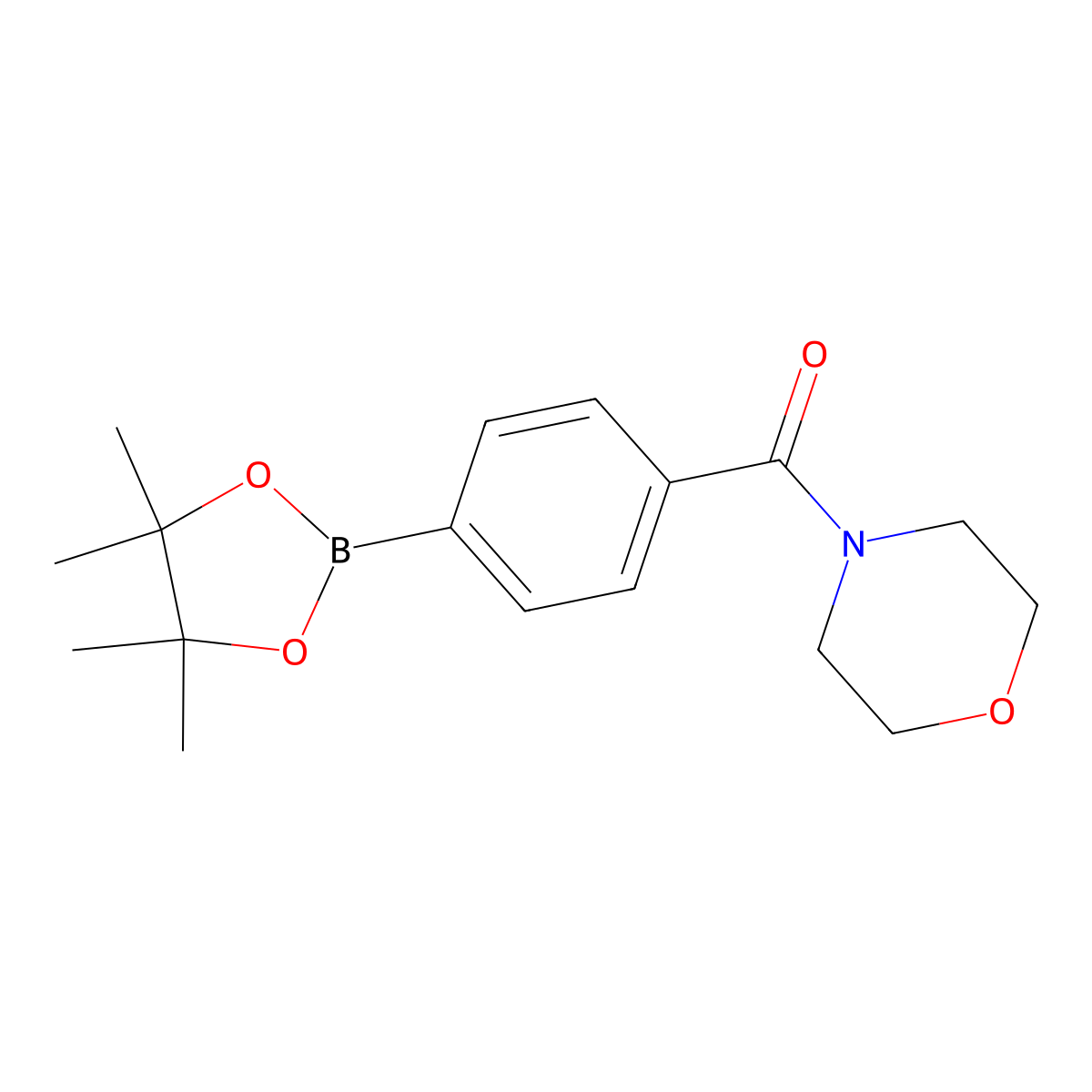 4-(4-(Tetramethyl-1,3,2-dioxaborolan-2-yl)benzoyl)morpholine molecular structure, CAS 656239-38-2