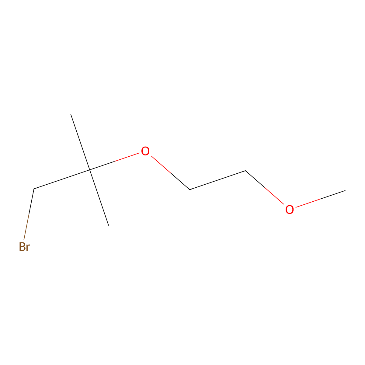 1-Bromo-2-(2-methoxyethoxy)-2-methylpropane molecular structure, CAS 65624-76-2