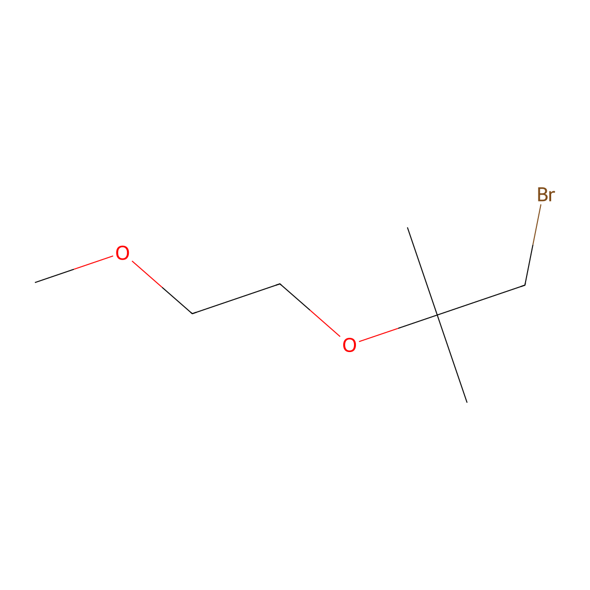1-Bromo-2-(2-methoxyethoxy)-2-methylpropane molecular structure, CAS 65624-76-2