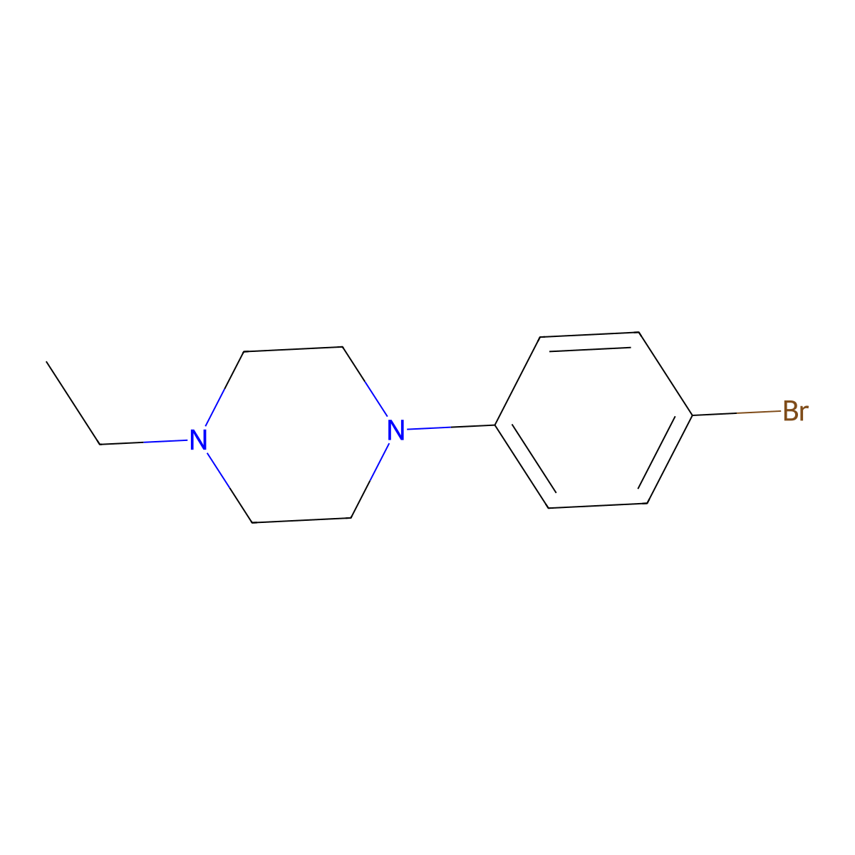 1-(4-Bromophenyl)-4-ethylpiperazine molecular structure, CAS 656257-43-1