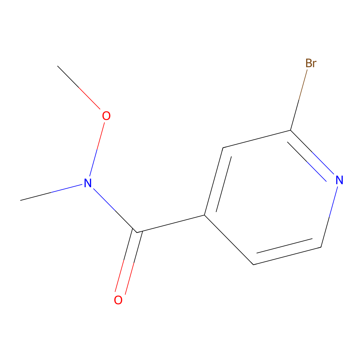 2-Bromo-N-methoxy-N-methylisonicotinamide molecular structure, CAS 656257-69-1