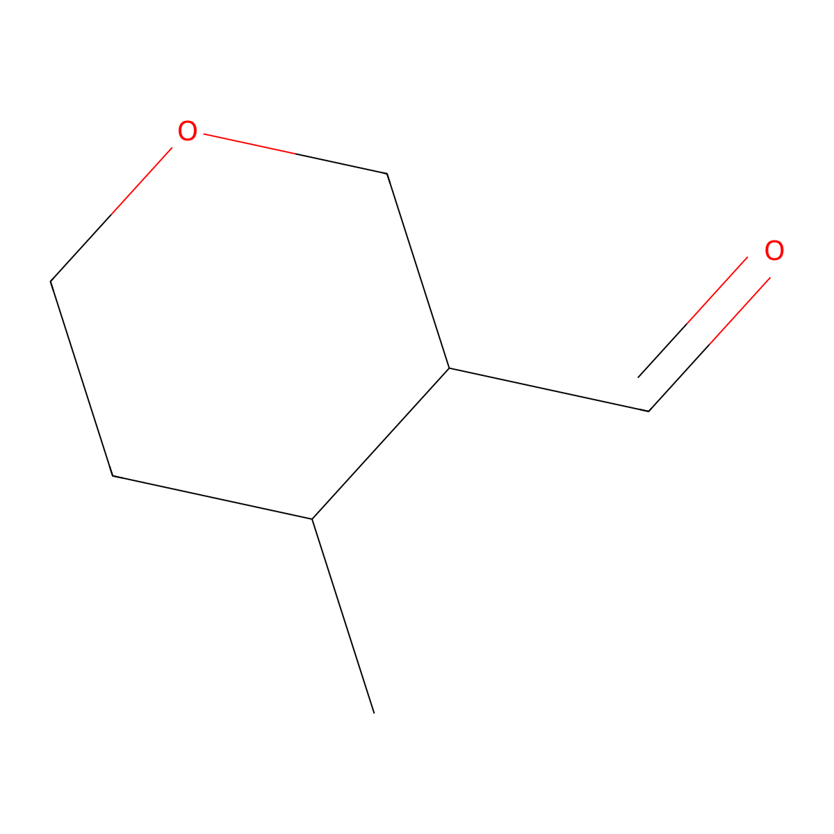 4-Methyloxane-3-carbaldehyde molecular structure, CAS 65626-21-3
