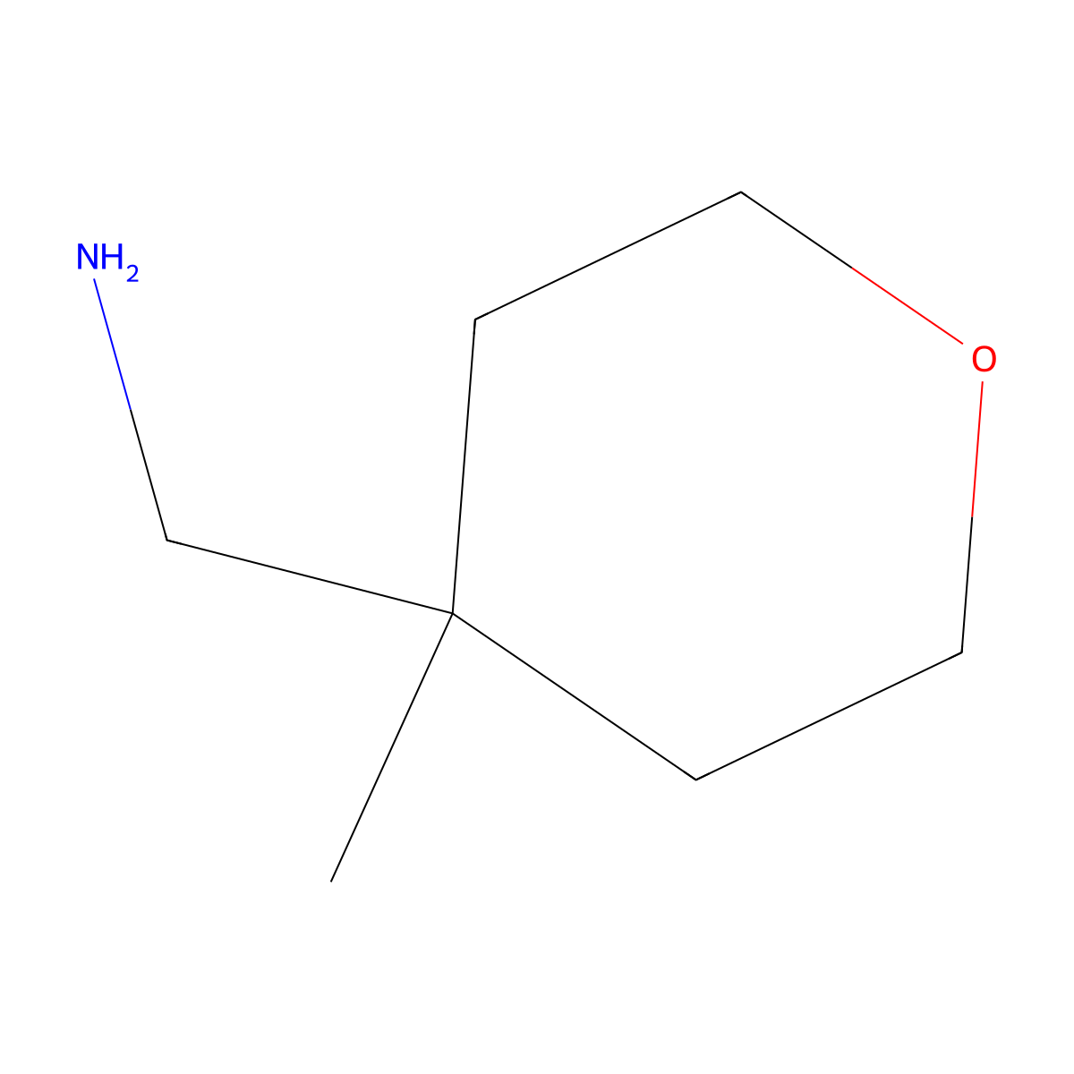 (4-Methyloxan-4-yl)methanamine molecular structure, CAS 65626-24-6