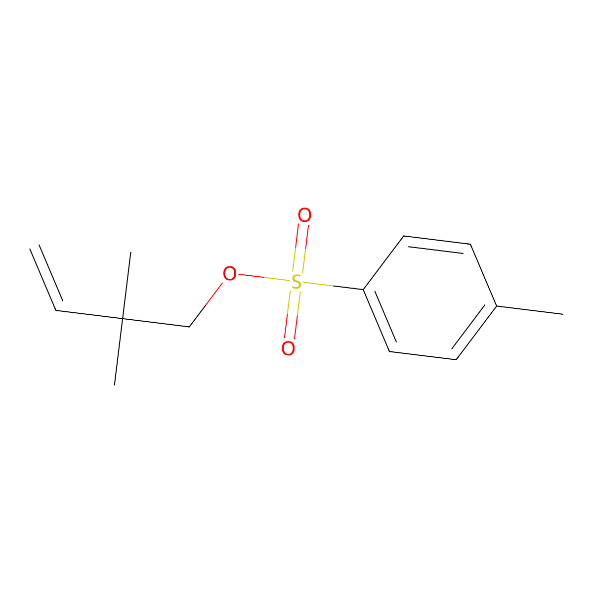 2,2-Dimethylbut-3-en-1-yl 4-methylbenzene-1-sulfonate molecular structure, CAS 65627-27-2