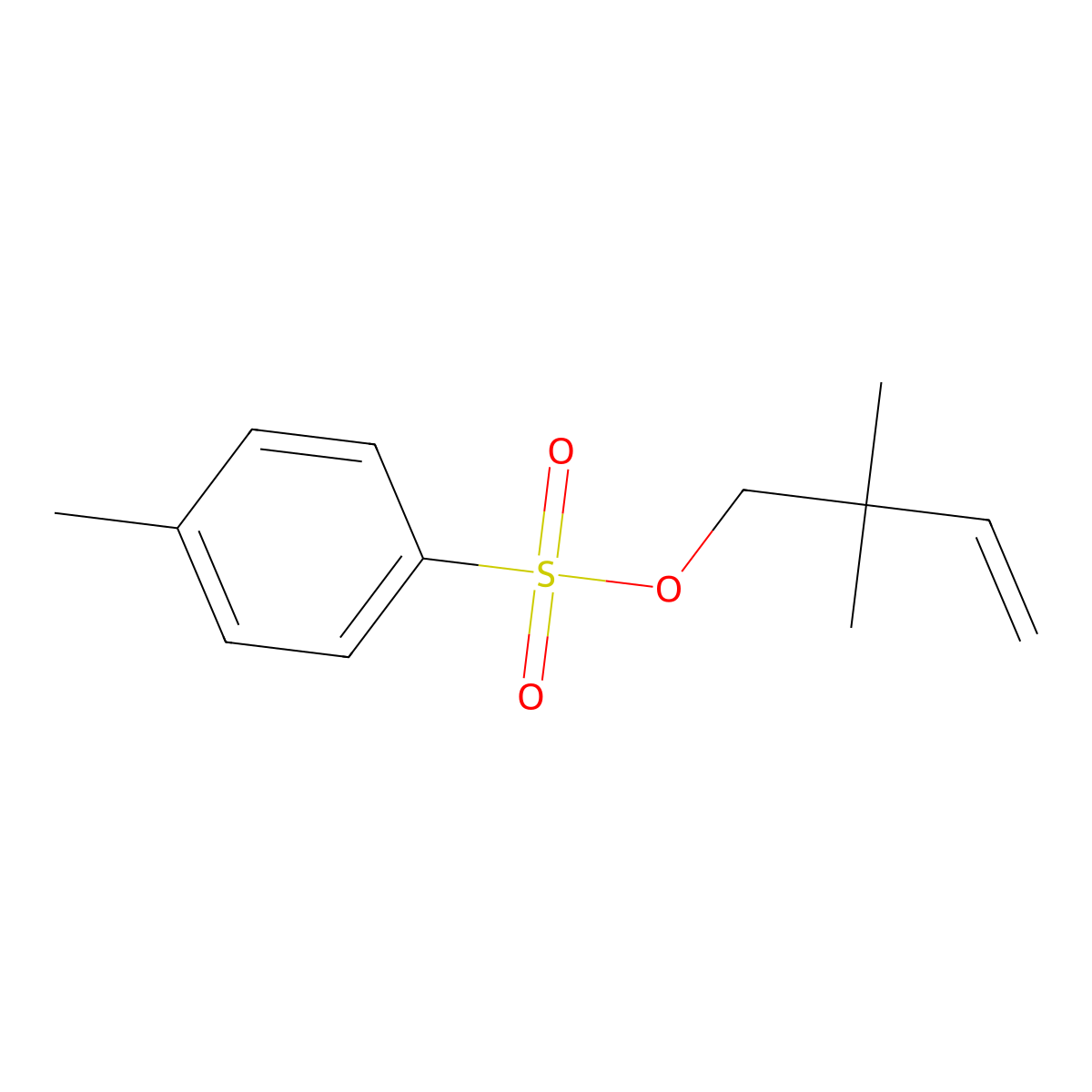 2,2-Dimethylbut-3-en-1-yl 4-methylbenzene-1-sulfonate molecular structure, CAS 65627-27-2