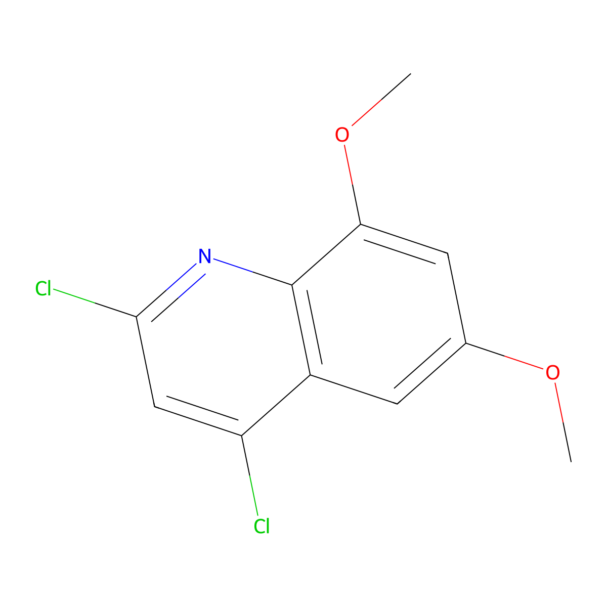 2,4-Dichloro-6,8-dimethoxyquinoline molecular structure, CAS 65628-72-0