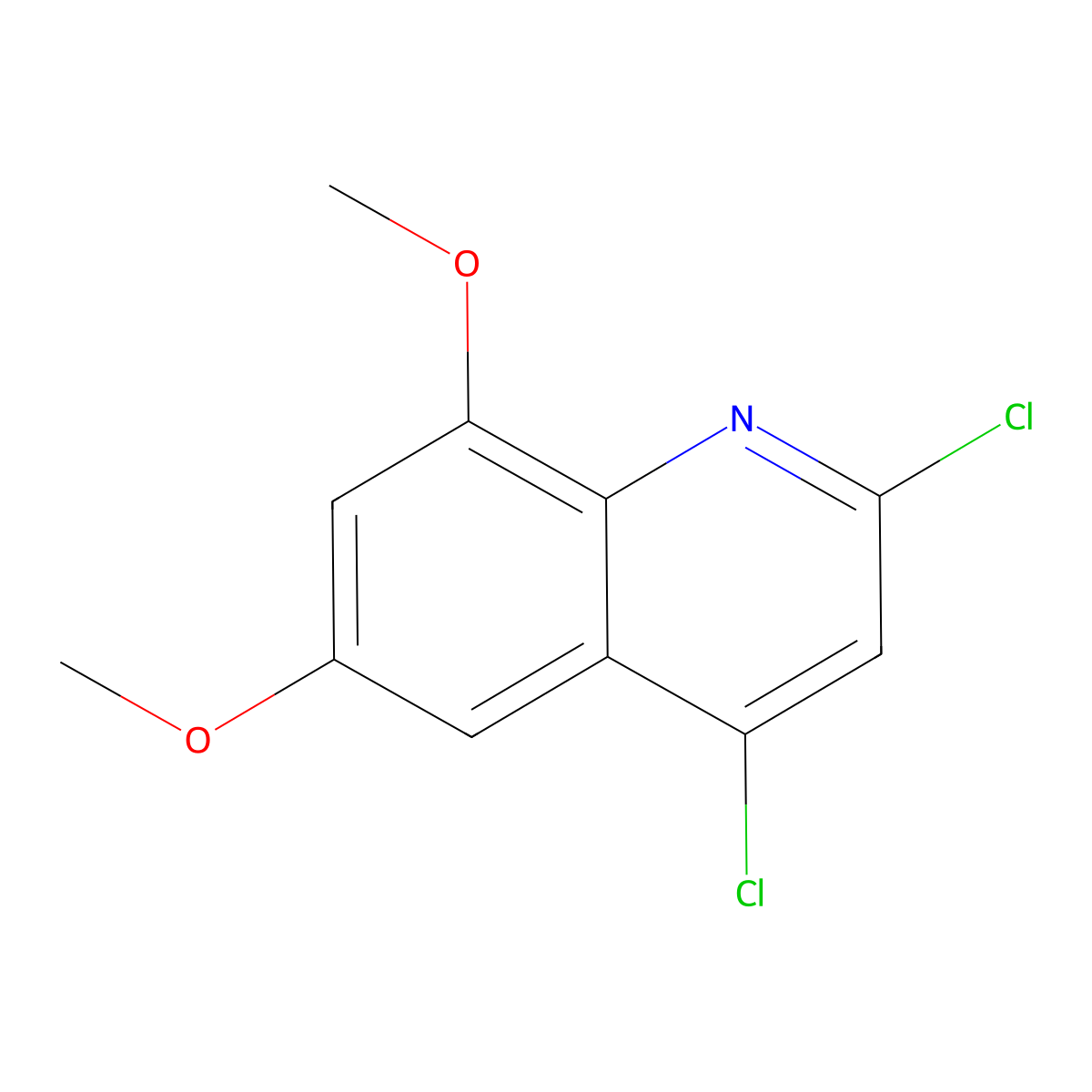 2,4-Dichloro-6,8-dimethoxyquinoline molecular structure, CAS 65628-72-0