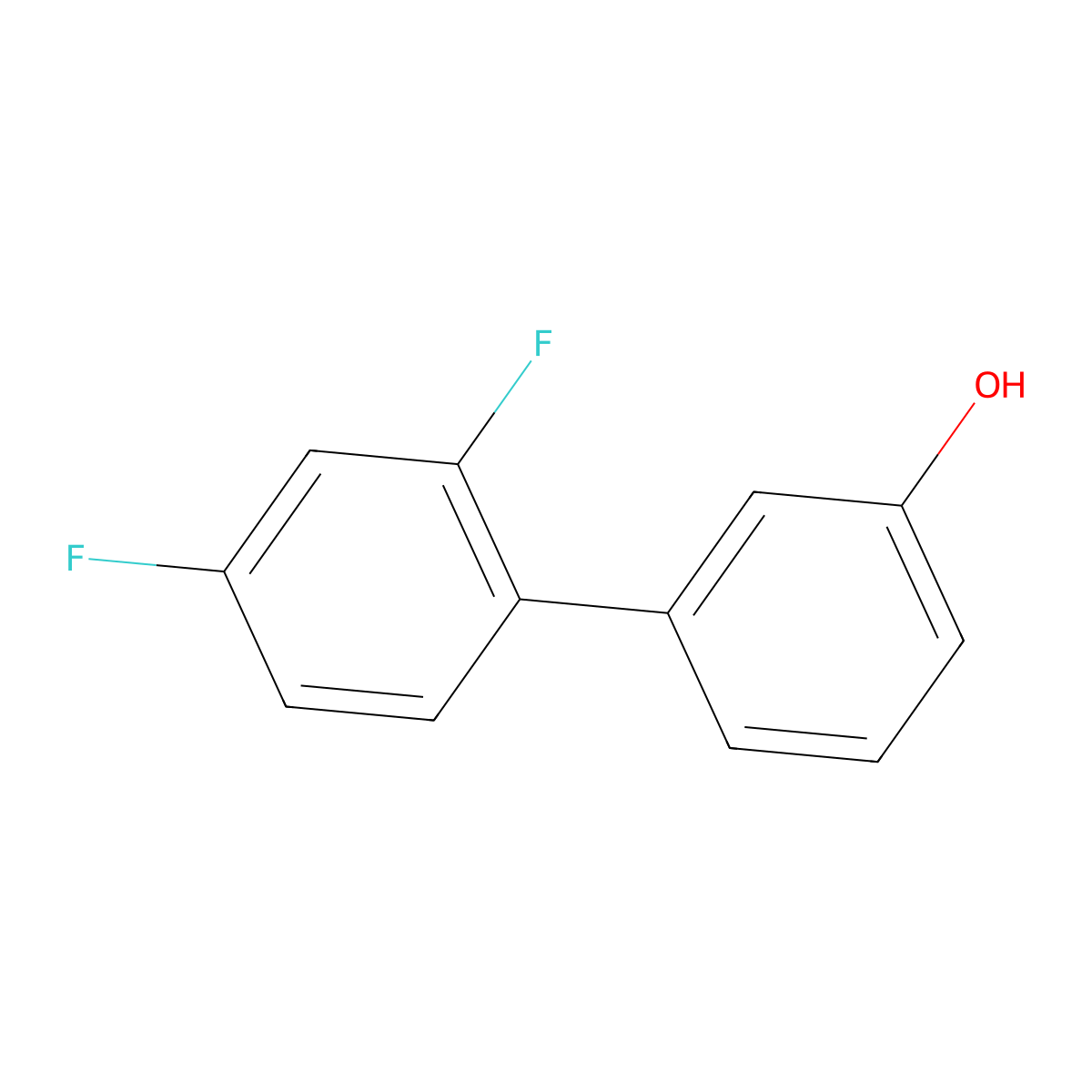 3-(2,4-Difluorophenyl)phenol molecular structure, CAS 656304-26-6