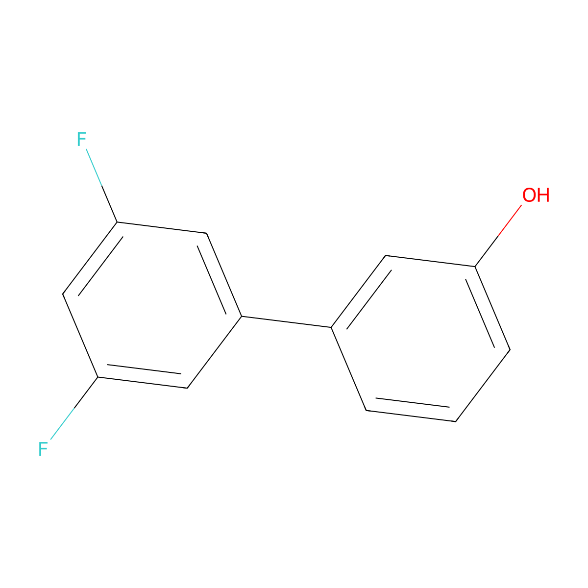 3-(3,5-Difluorophenyl)phenol molecular structure, CAS 656304-62-0