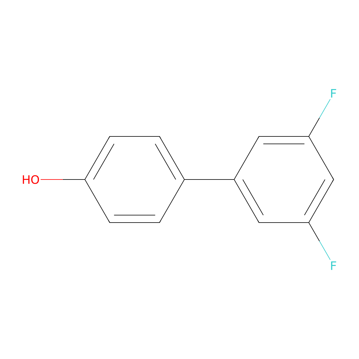 4-(3,5-Difluorophenyl)phenol molecular structure, CAS 656304-67-5