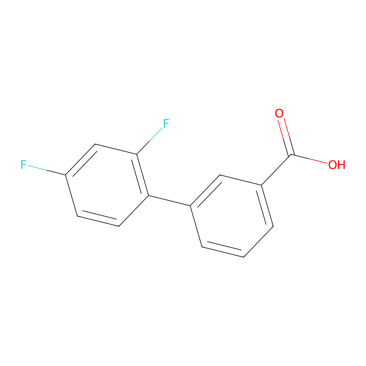 3-(2,4-difluorophenyl)benzoic Acid molecular structure, CAS 656304-77-7