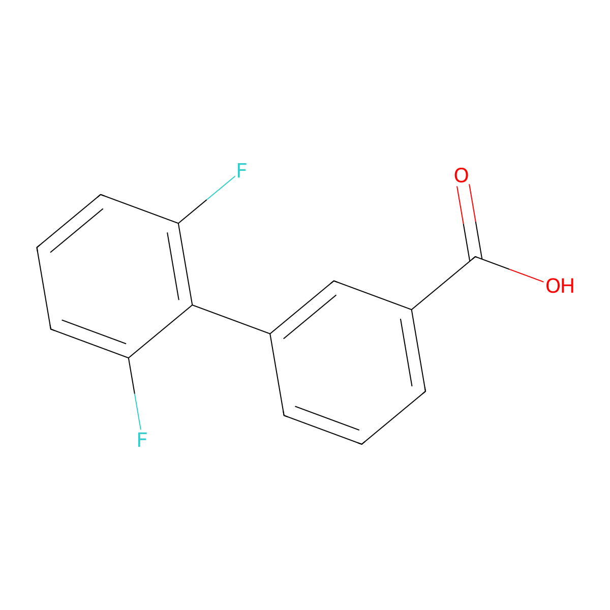 3-(2,6-difluorophenyl)benzoic Acid molecular structure, CAS 656305-06-5
