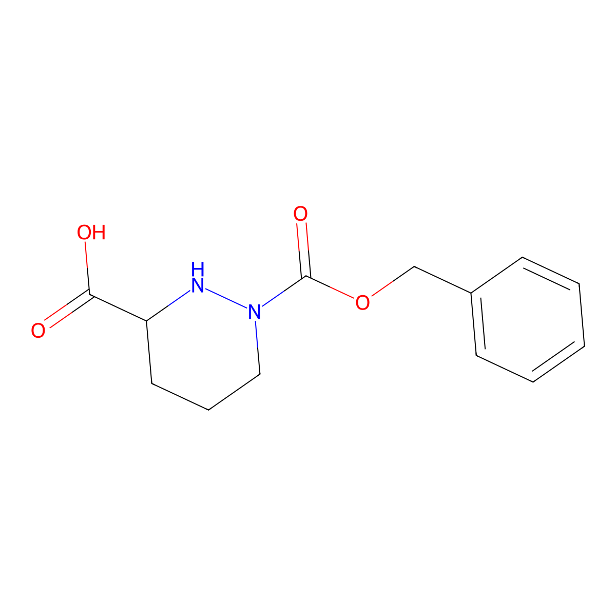 (S)-1-(Benzyloxycarbonyl)hexahydropyridazine-3-carboxylic acid molecular structure, CAS 65632-62-4