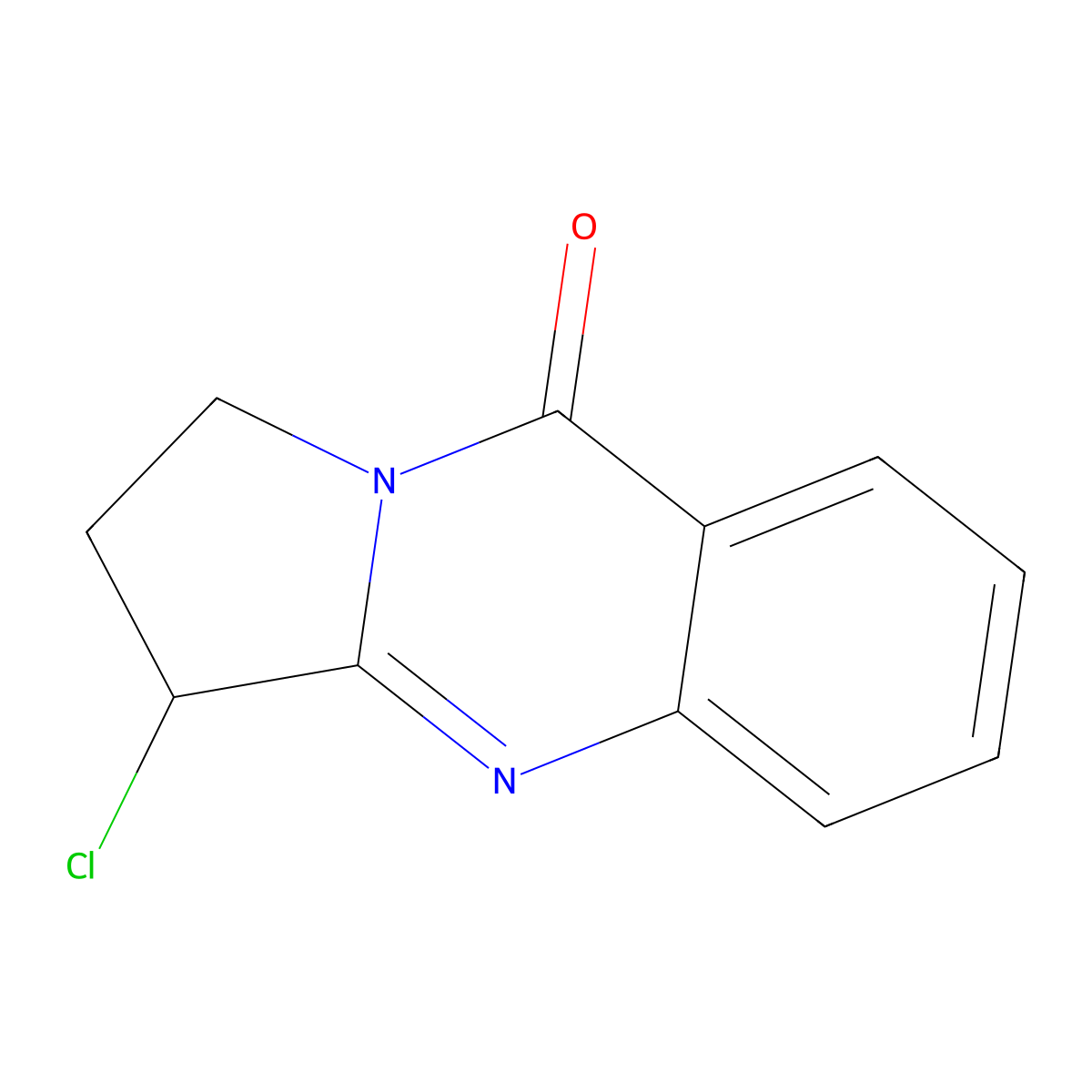 Pyrrolo[2,1-b]quinazolin-9(1H)-one, 3-chloro-2,3-dihydro- molecular structure, CAS 65636-69-3