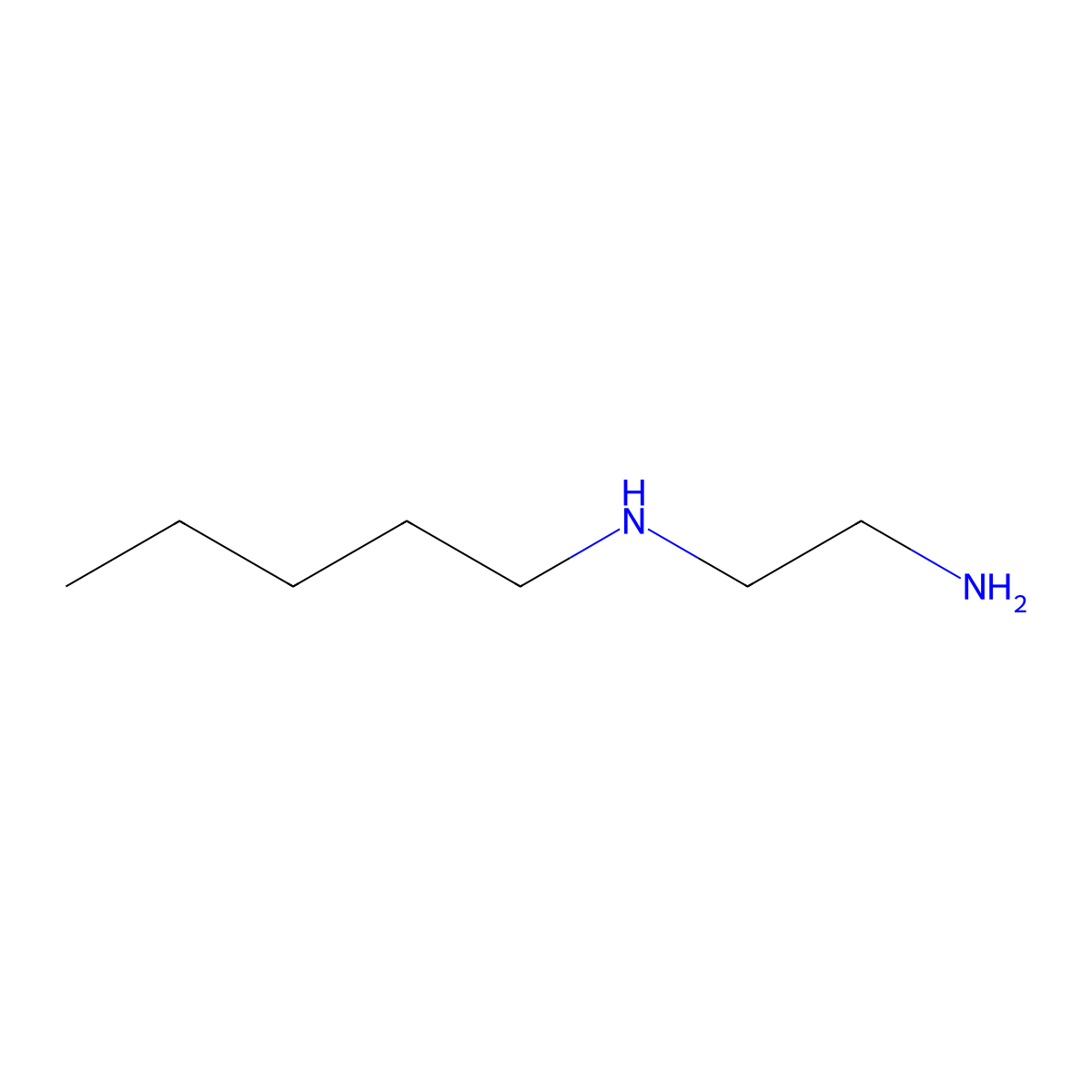 N1-pentylethane-1,2-diamine molecular structure, CAS 65639-08-9