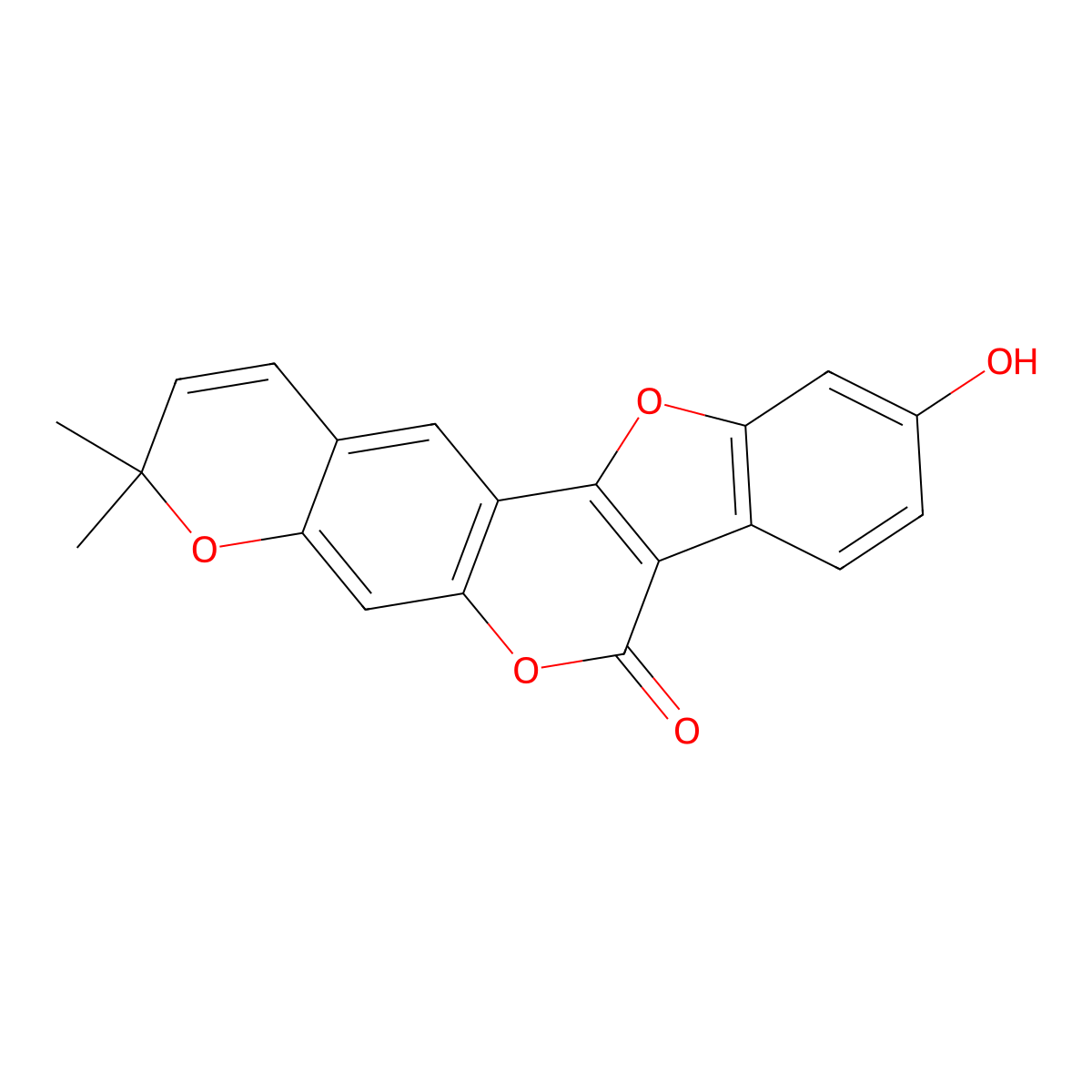 4'',5''-Dehydroisopsoralidin molecular structure, CAS 65639-51-2