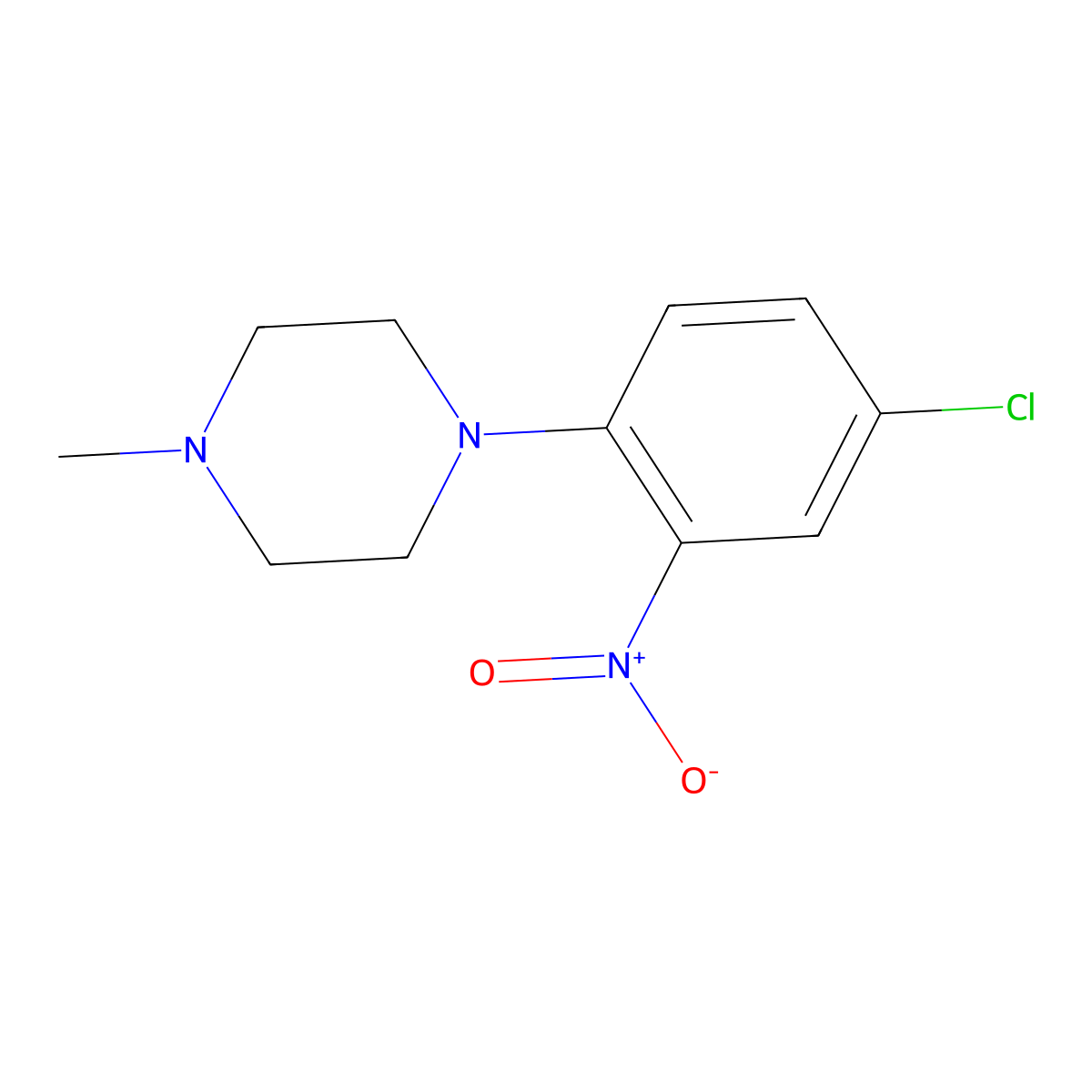 1-(4-Chloro-2-nitrophenyl)-4-methylpiperazine molecular structure, CAS 65639-68-1