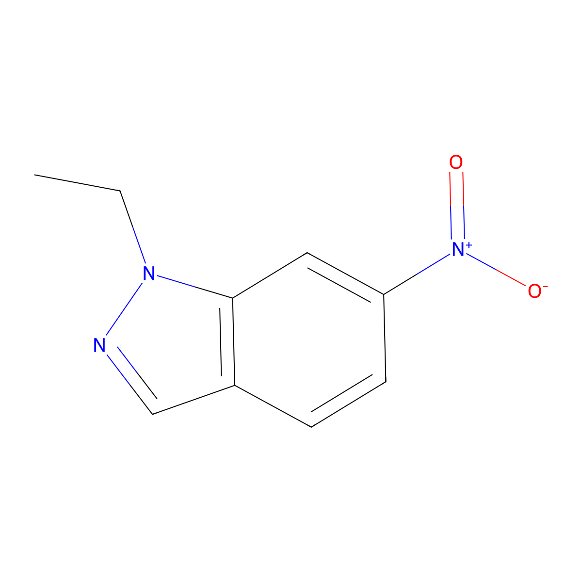 1H-Indazole, 1-ethyl-6-nitro- molecular structure, CAS 65642-28-6