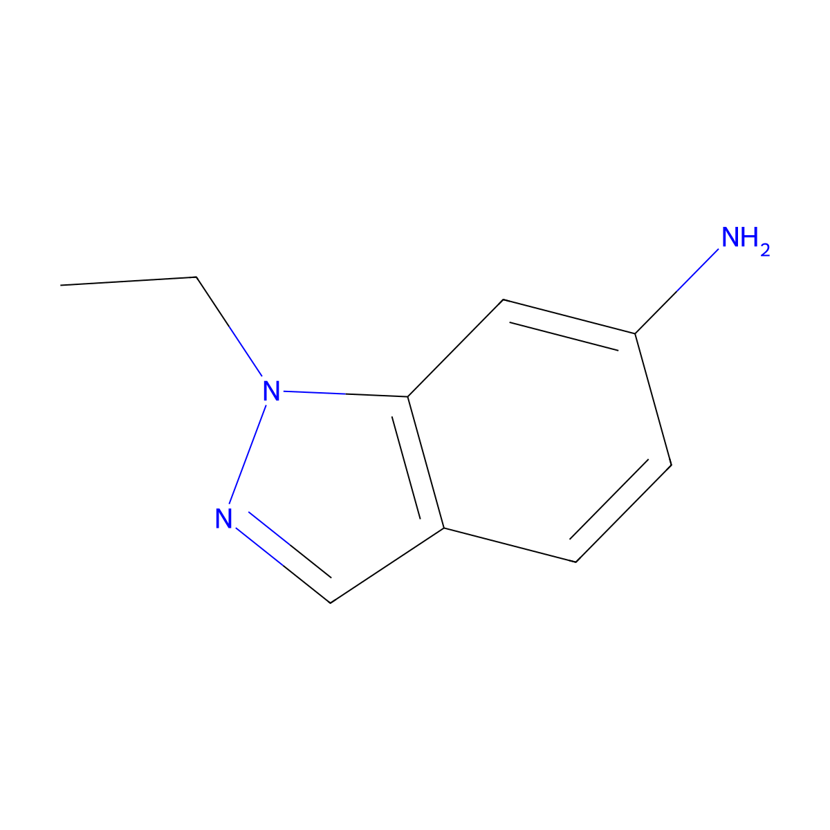 1-ethyl-1H-indazol-6-amine molecular structure, CAS 65642-30-0