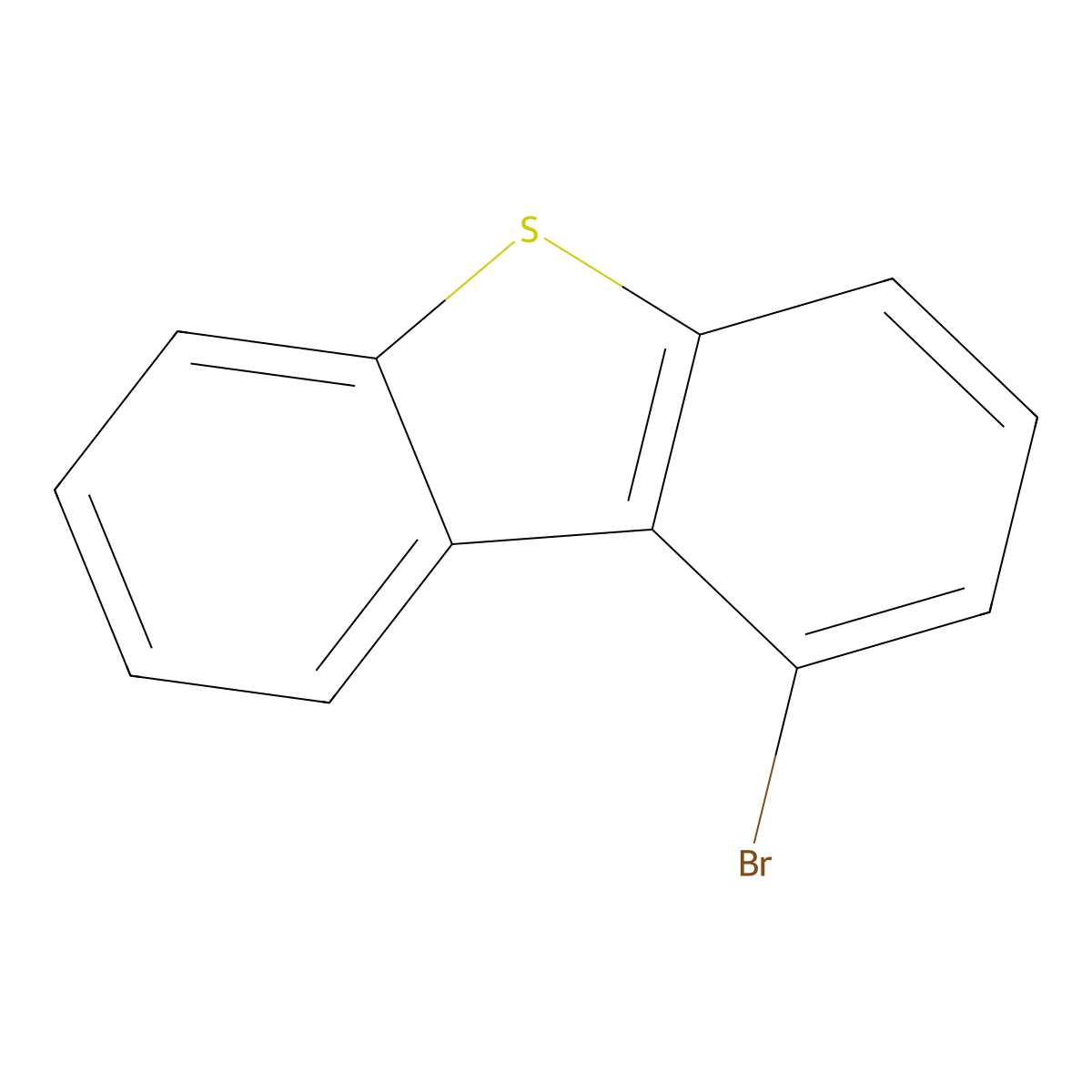 Dibenzothiophene, 1-bromo- molecular structure, CAS 65642-94-6