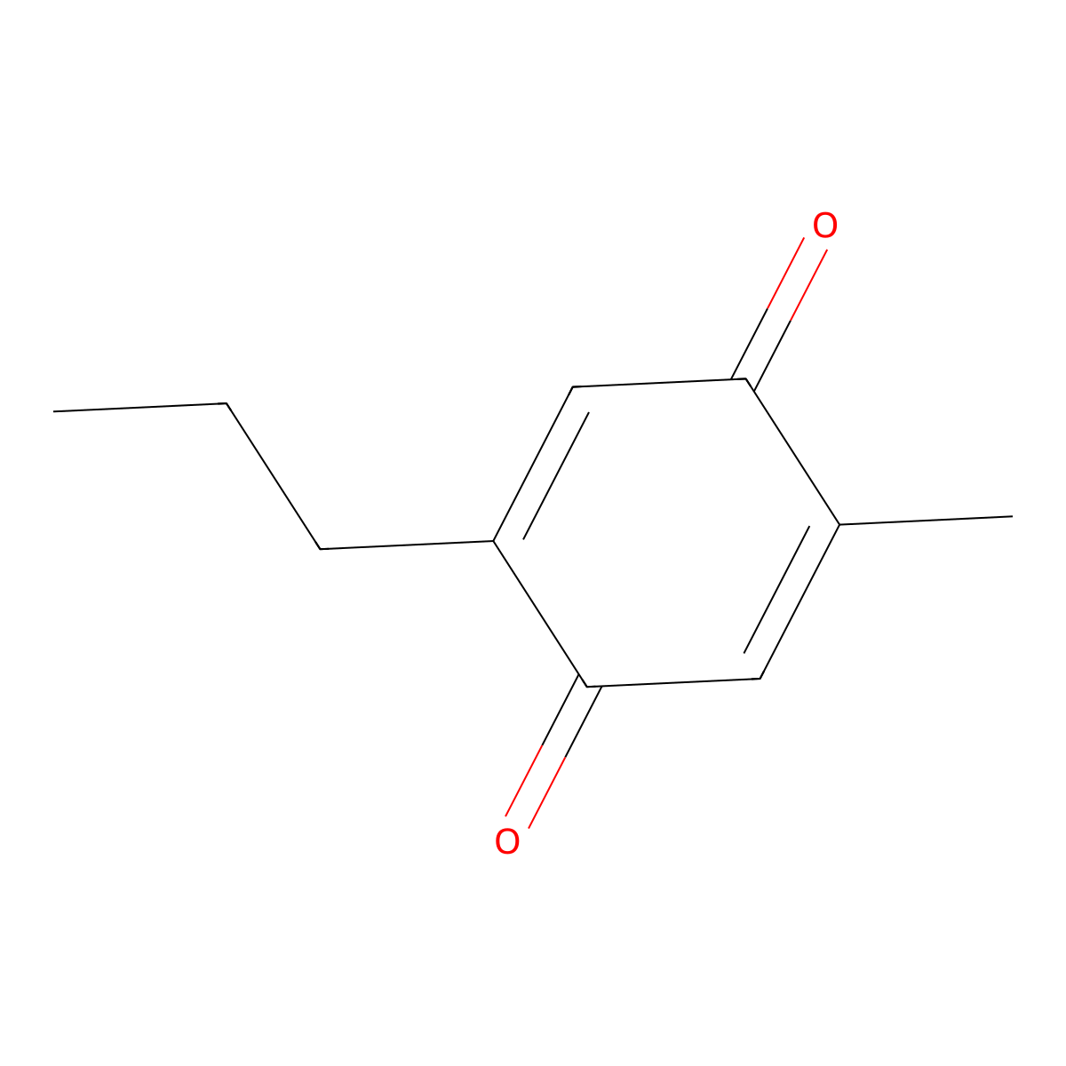 2,5-Cyclohexadiene-1,4-dione, 2-methyl-5-propyl- molecular structure, CAS 65644-50-0