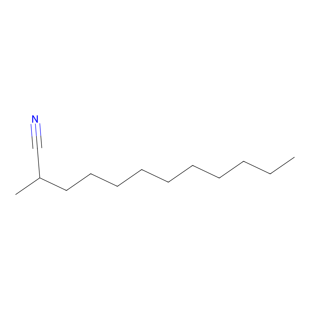 2-Methyldodecanonitrile molecular structure, CAS 65644-60-2