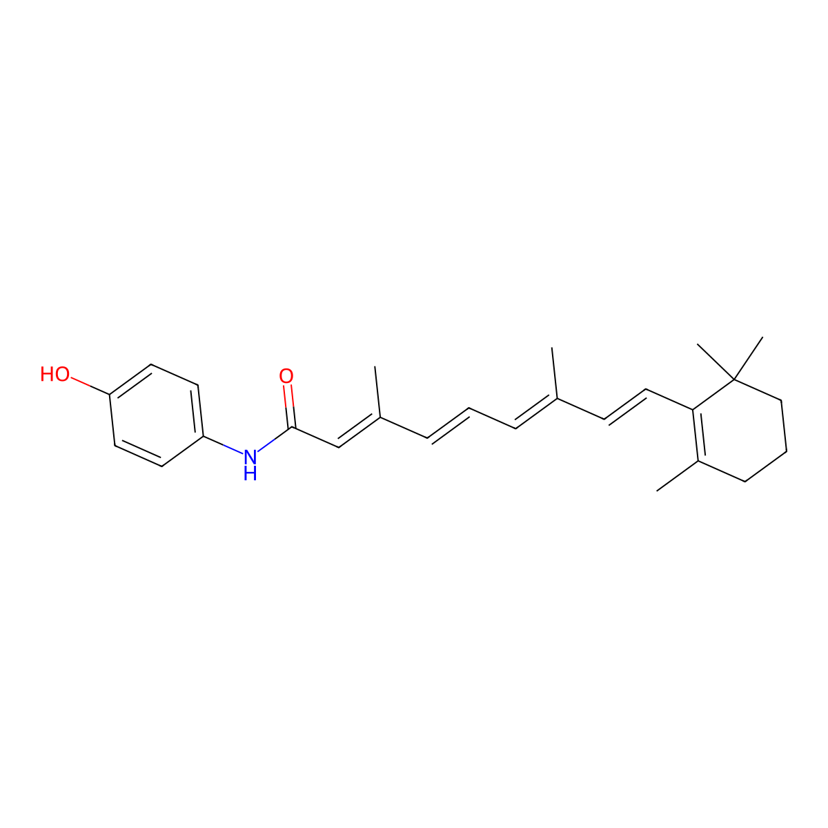 Fenretinide molecular structure, CAS 65646-68-6