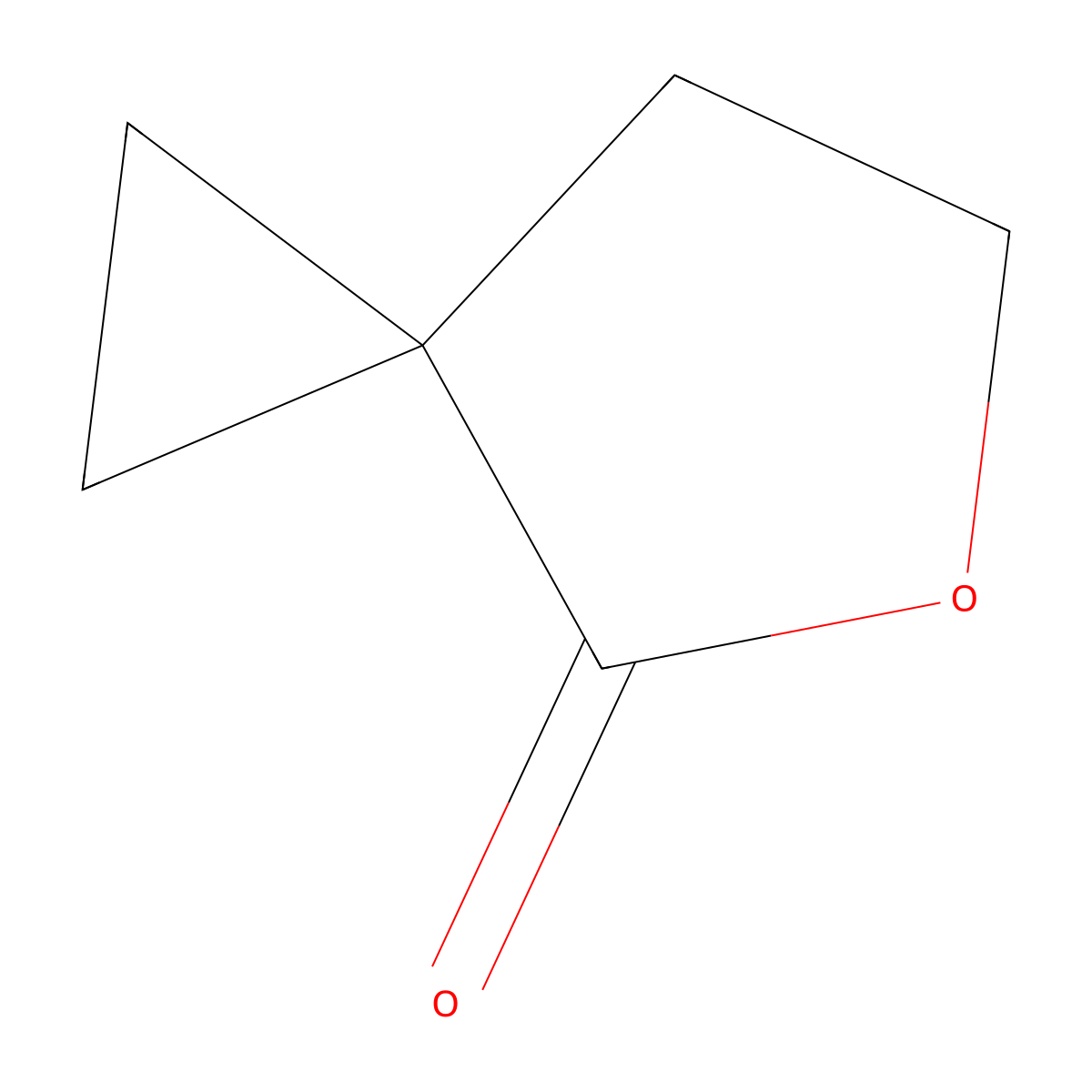 5-Oxaspiro(2.4)heptan-4-one molecular structure, CAS 65652-14-4