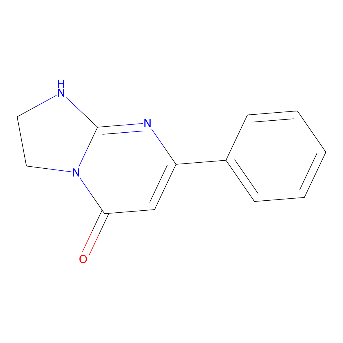 Imidazo(1,2-a)pyrimidin-5(1H)-one, 2,3-dihydro-7-phenyl- molecular structure, CAS 65658-66-4