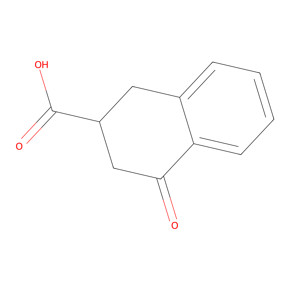 4-Oxo-1,2,3,4-tetrahydronaphthalene-2-carboxylic acid molecular structure, CAS 6566-40-1