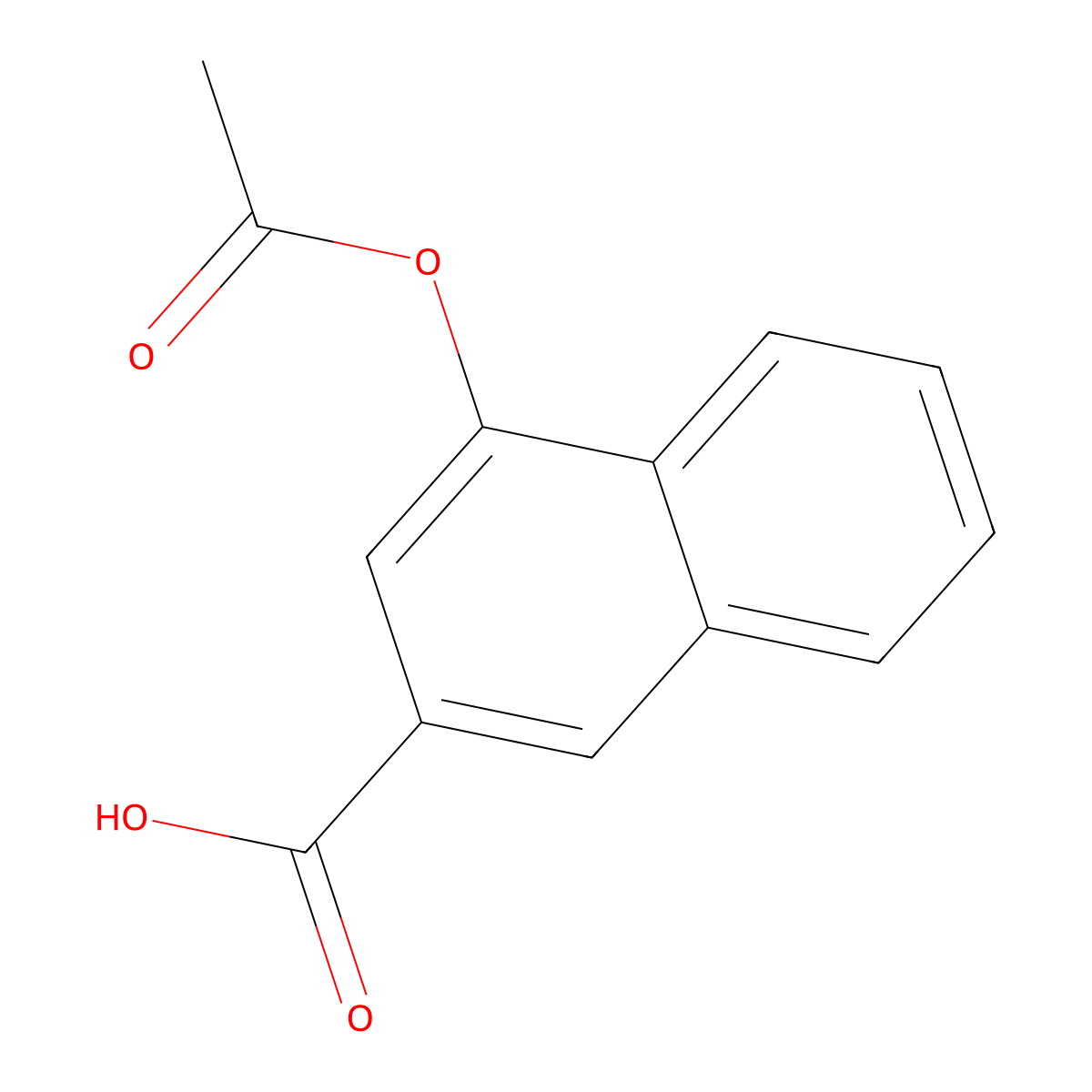 4-Acetoxy-2-naphthoic acid molecular structure, CAS 6566-42-3