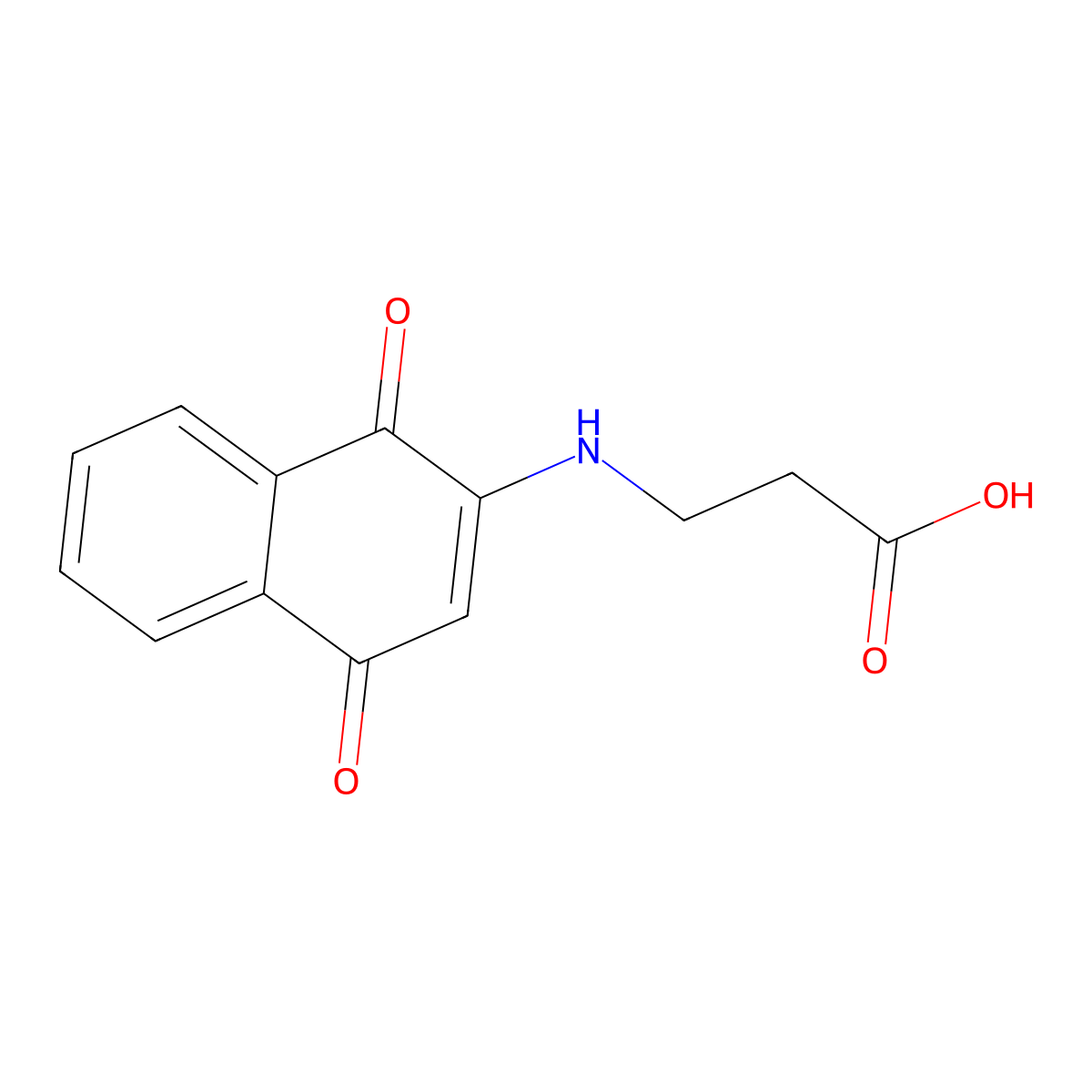 3-[(1,4-Dioxonaphthalen-2-yl)amino]propanoic acid molecular structure, CAS 6566-44-5