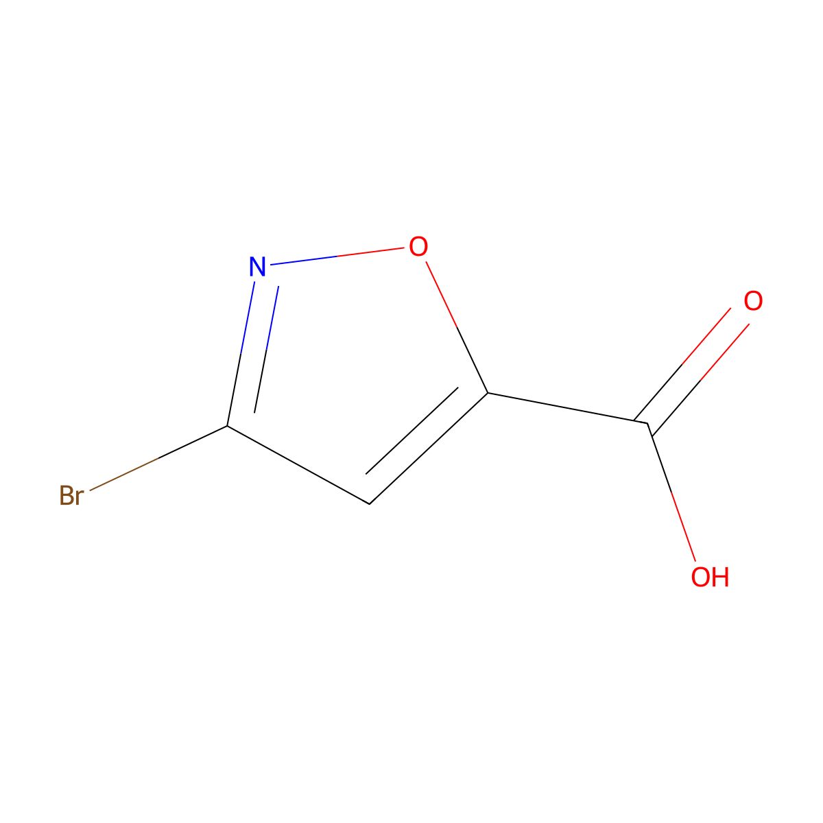 3-Bromoisoxazole-5-carboxylic acid molecular structure, CAS 6567-35-7