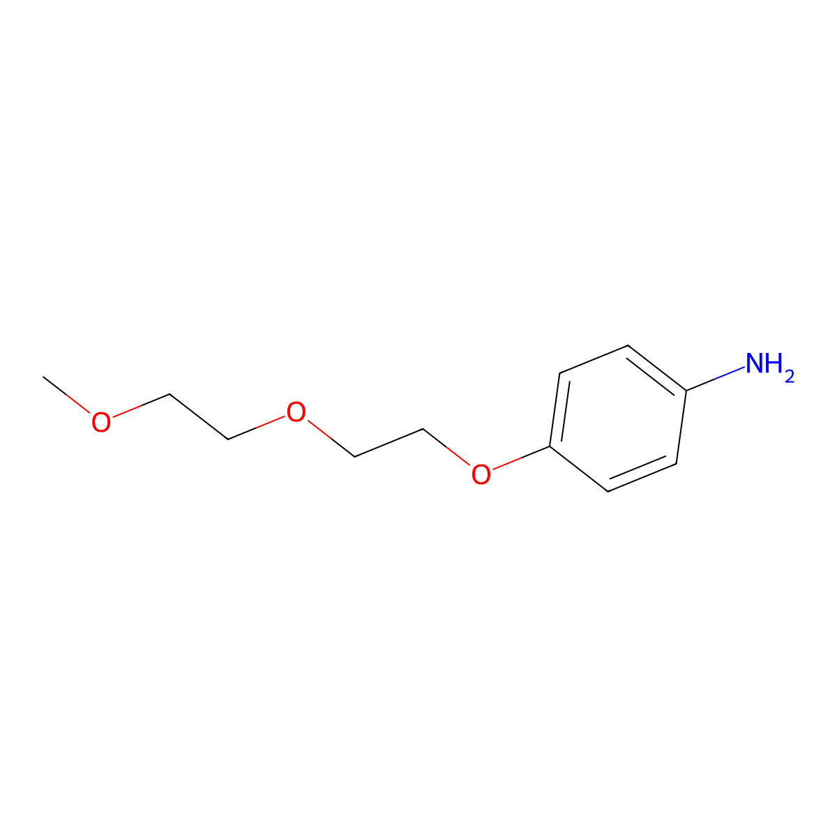 4-(2-(2-Methoxyethoxy)ethoxy)aniline molecular structure, CAS 65673-48-5