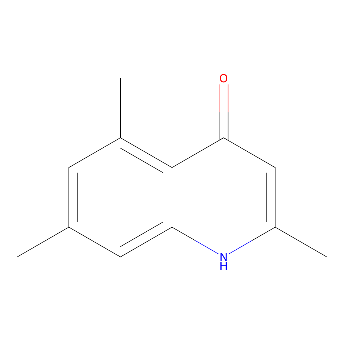 2,5,7-Trimethylquinolin-4-ol molecular structure, CAS 65674-07-9
