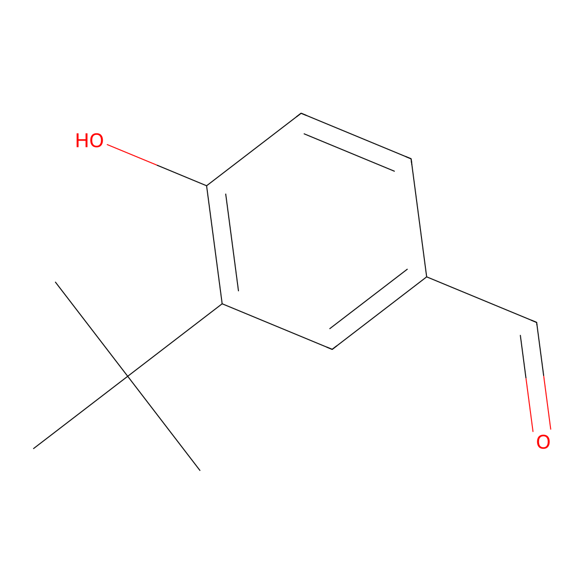 3-(tert-Butyl)-4-hydroxybenzaldehyde molecular structure, CAS 65678-11-7