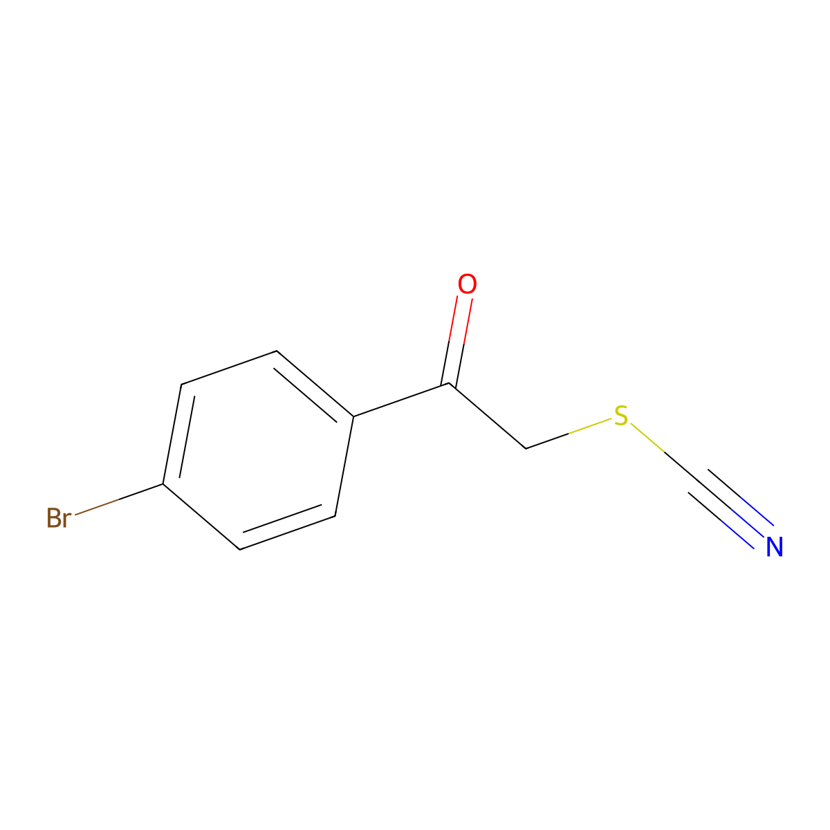 4'-Bromophenacyl thiocyanate molecular structure, CAS 65679-14-3