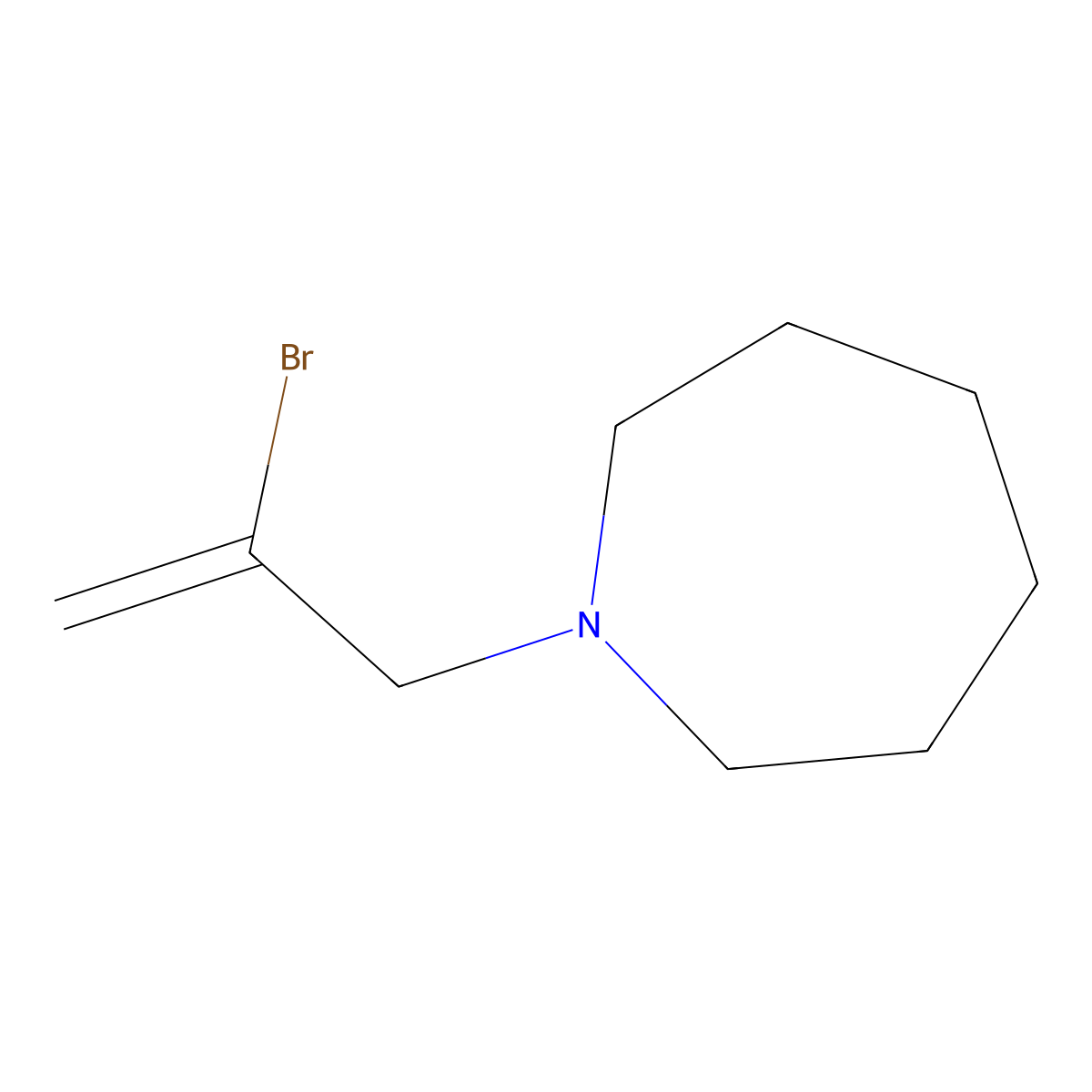 2-Bromo-3-(homopiperidinyl)prop-1-ene molecular structure, CAS 656797-88-5