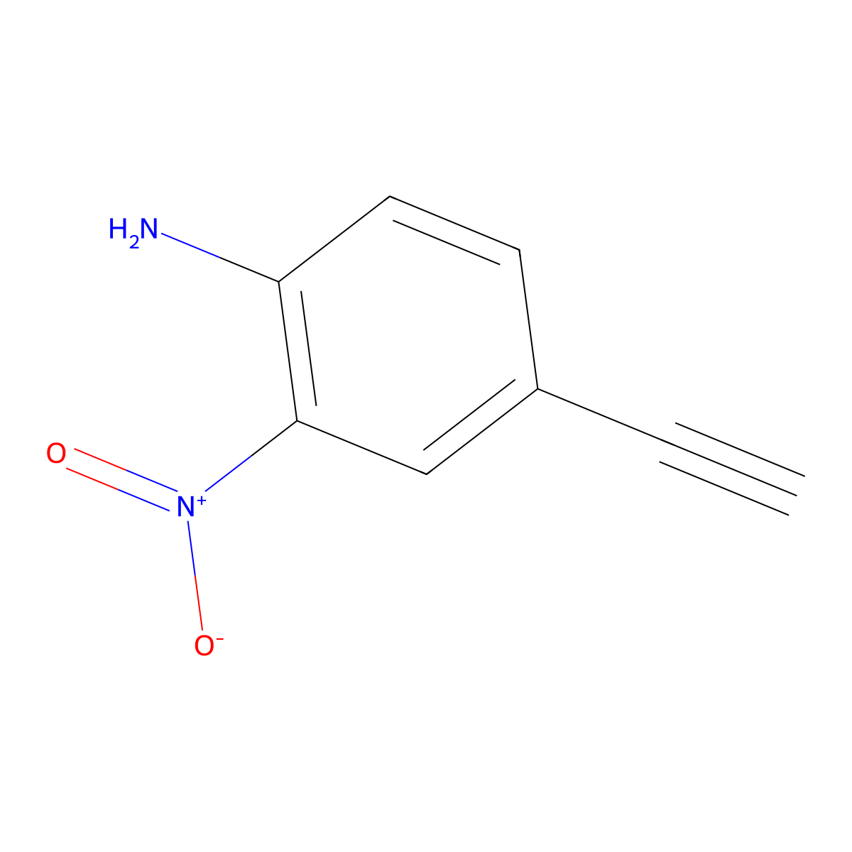4-Ethynyl-2-nitroaniline molecular structure, CAS 656798-50-4
