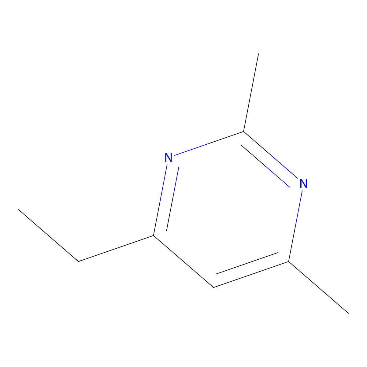 4-Ethyl-2,6-dimethylpyrimidine molecular structure, CAS 65680-14-0