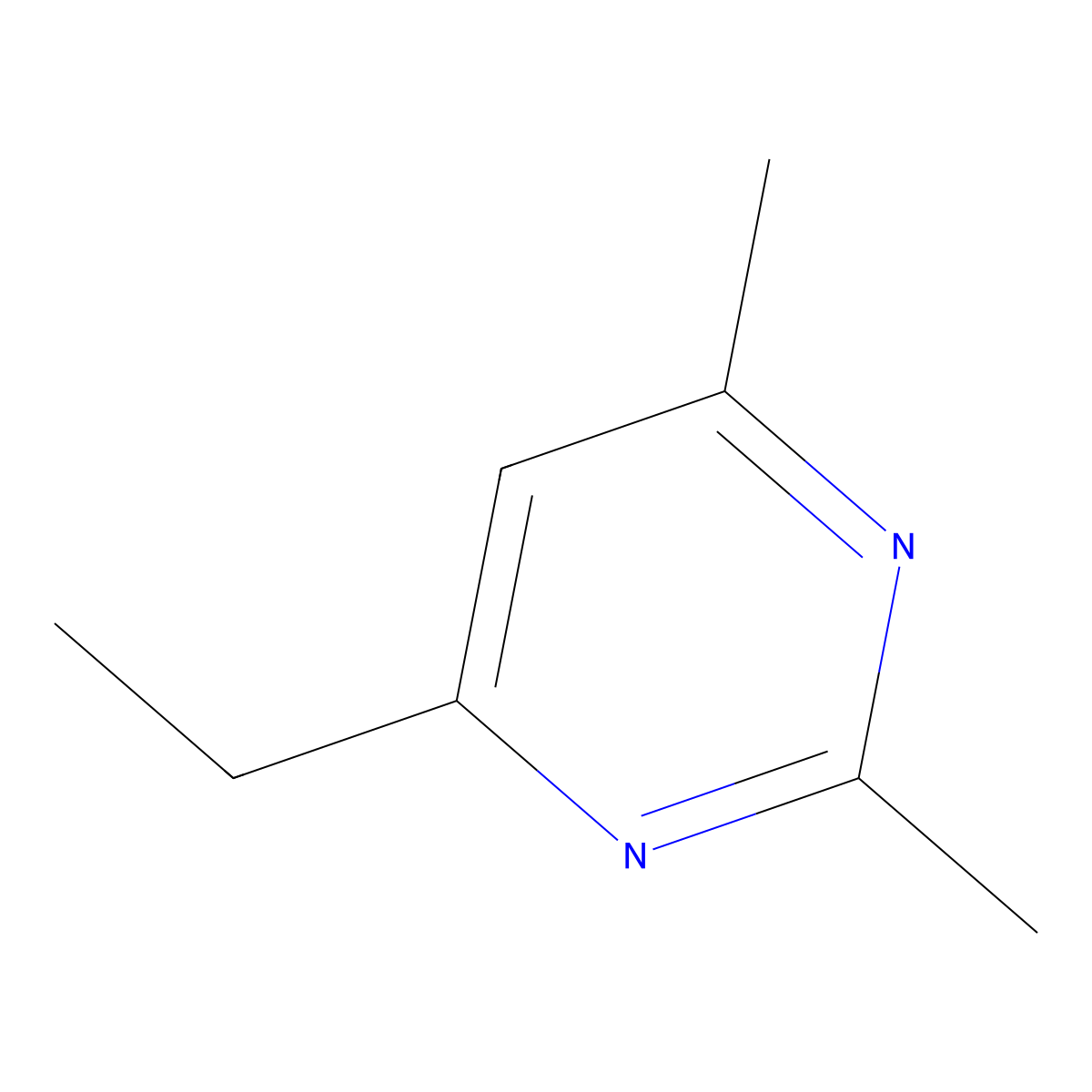 4-Ethyl-2,6-dimethylpyrimidine molecular structure, CAS 65680-14-0