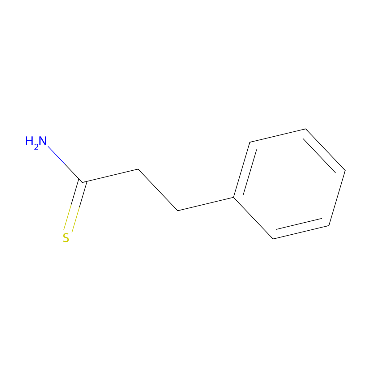 3-Phenylpropanethioamide molecular structure, CAS 65680-20-8