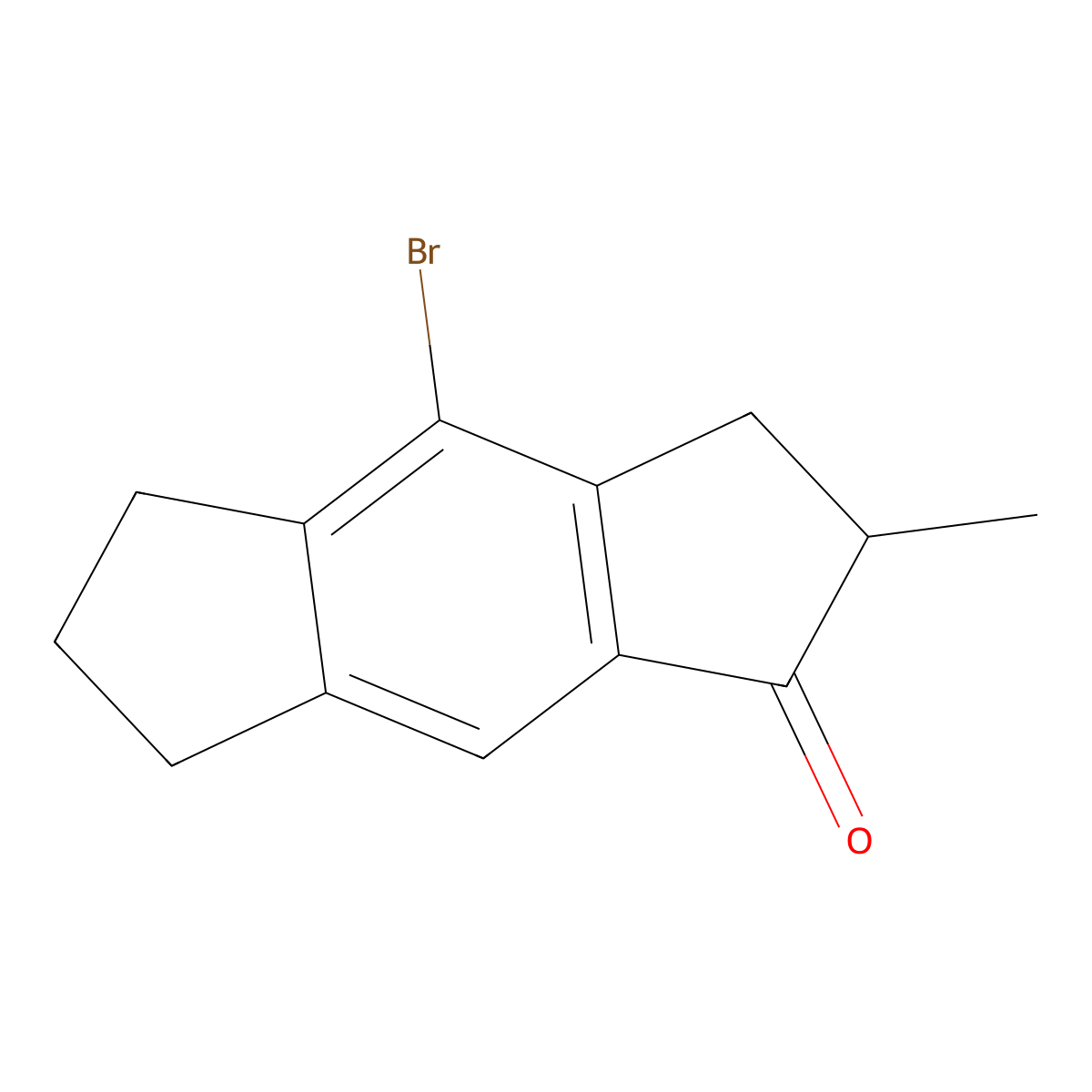 4-Bromo-2-methyl-2,3,6,7-tetrahydro-s-indacen-1(5H)-one molecular structure, CAS 656800-67-8