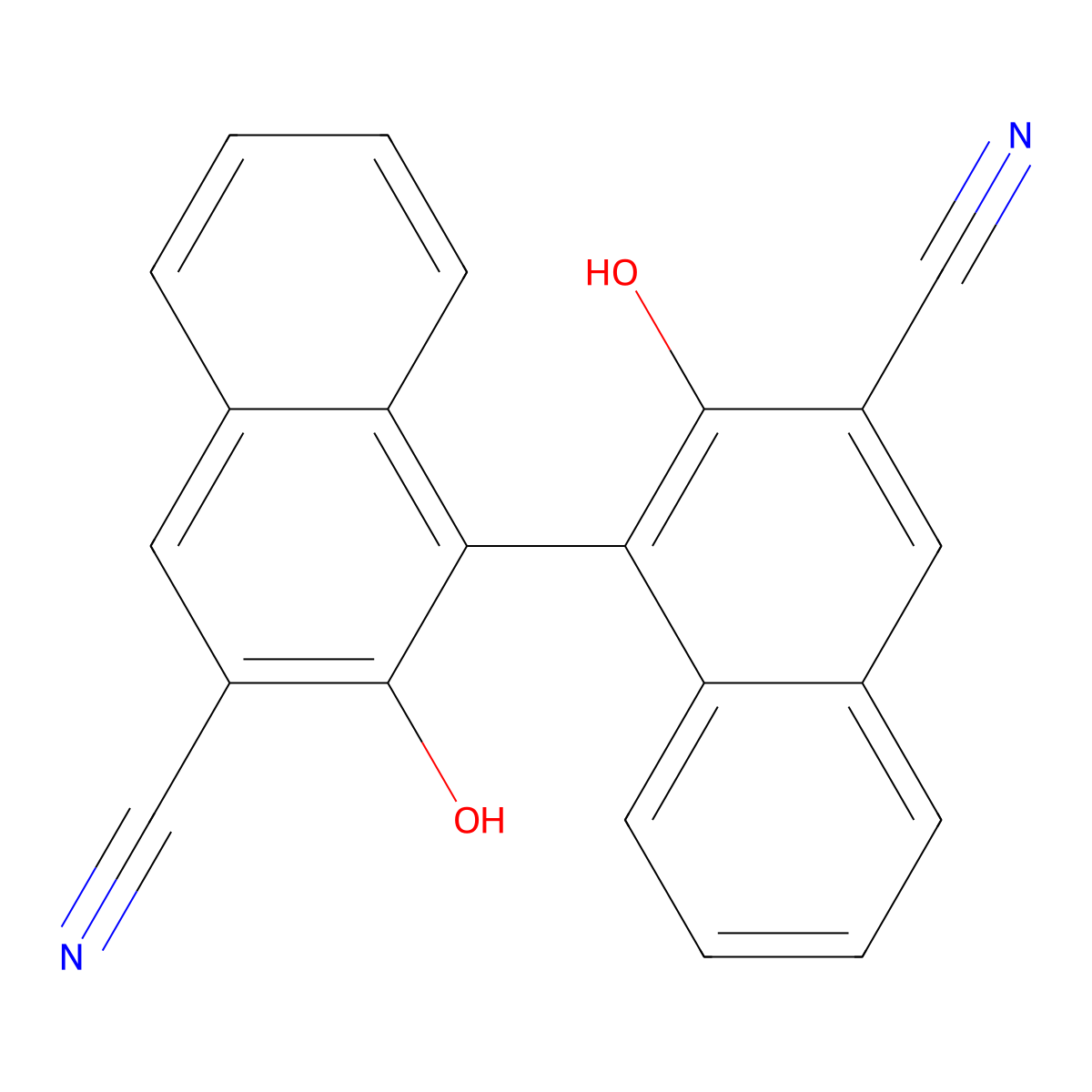 (S)-2,2'-Dihydroxy-[1,1'-binaphthalene]-3,3'-dicarbonitrile molecular structure, CAS 656805-31-1