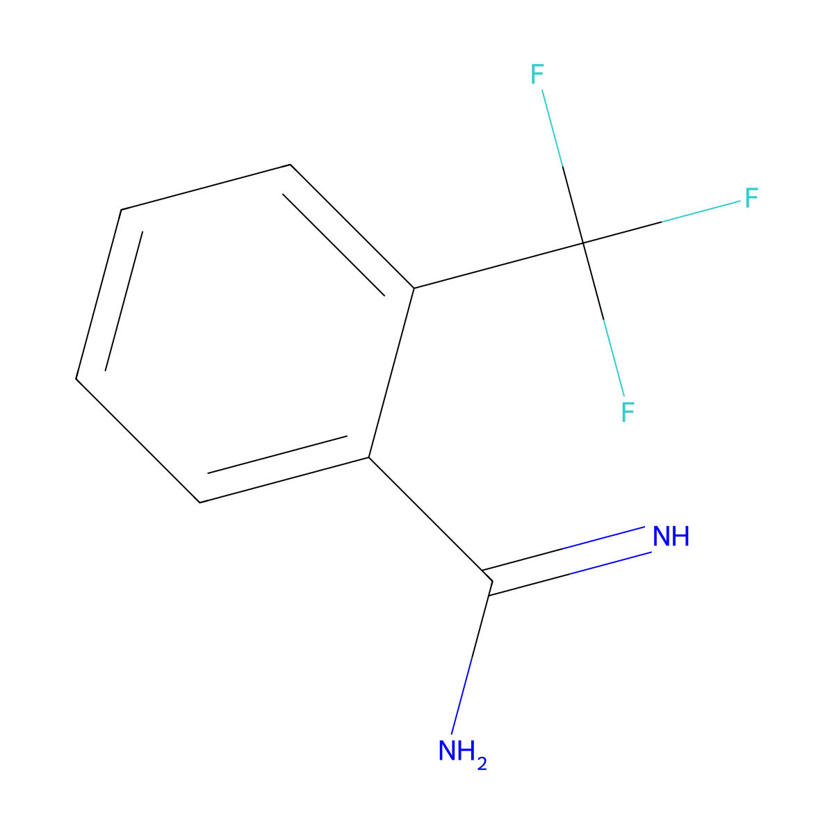 2-Trifluoromethylbenzamidine molecular structure, CAS 656813-83-1