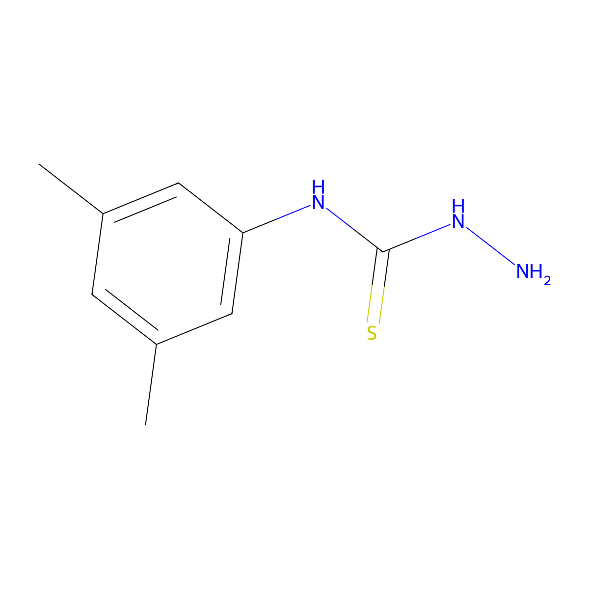 N-(3,5-dimethylphenyl)hydrazinecarbothioamide molecular structure, CAS 656815-74-6