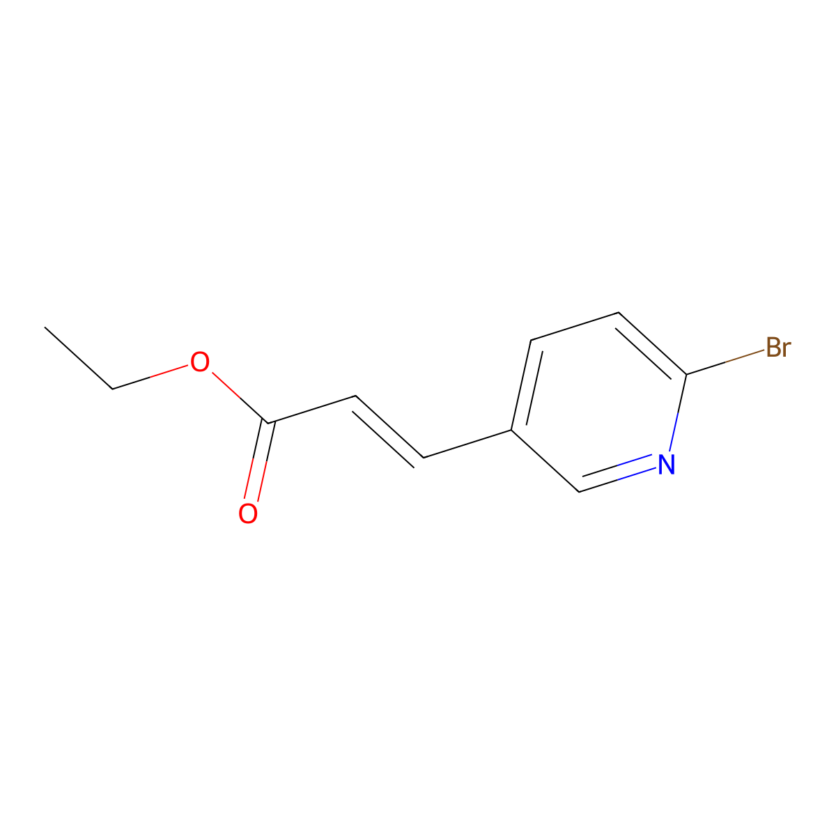 3-(6-Bromo-pyridin-3-yl)-acrylic acid ethyl ester molecular structure, CAS 656827-74-6